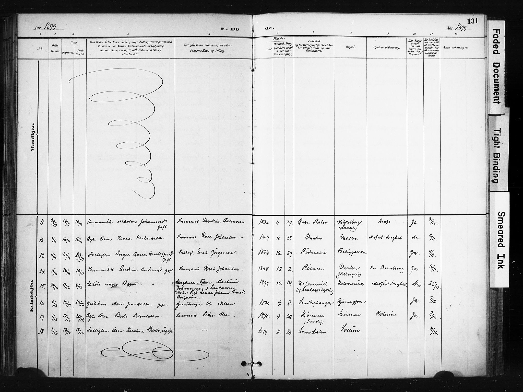 Søndre Land prestekontor, AV/SAH-PREST-122/K/L0004: Ministerialbok nr. 4, 1895-1904, s. 131