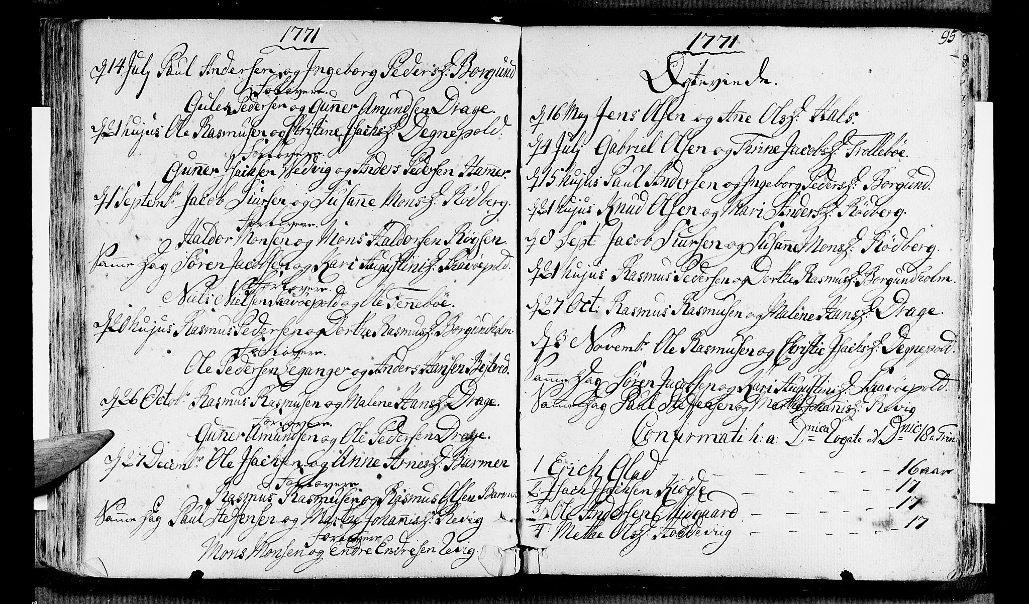 Selje sokneprestembete, AV/SAB-A-99938/H/Ha/Haa/Haaa: Ministerialbok nr. A 5, 1760-1782, s. 95