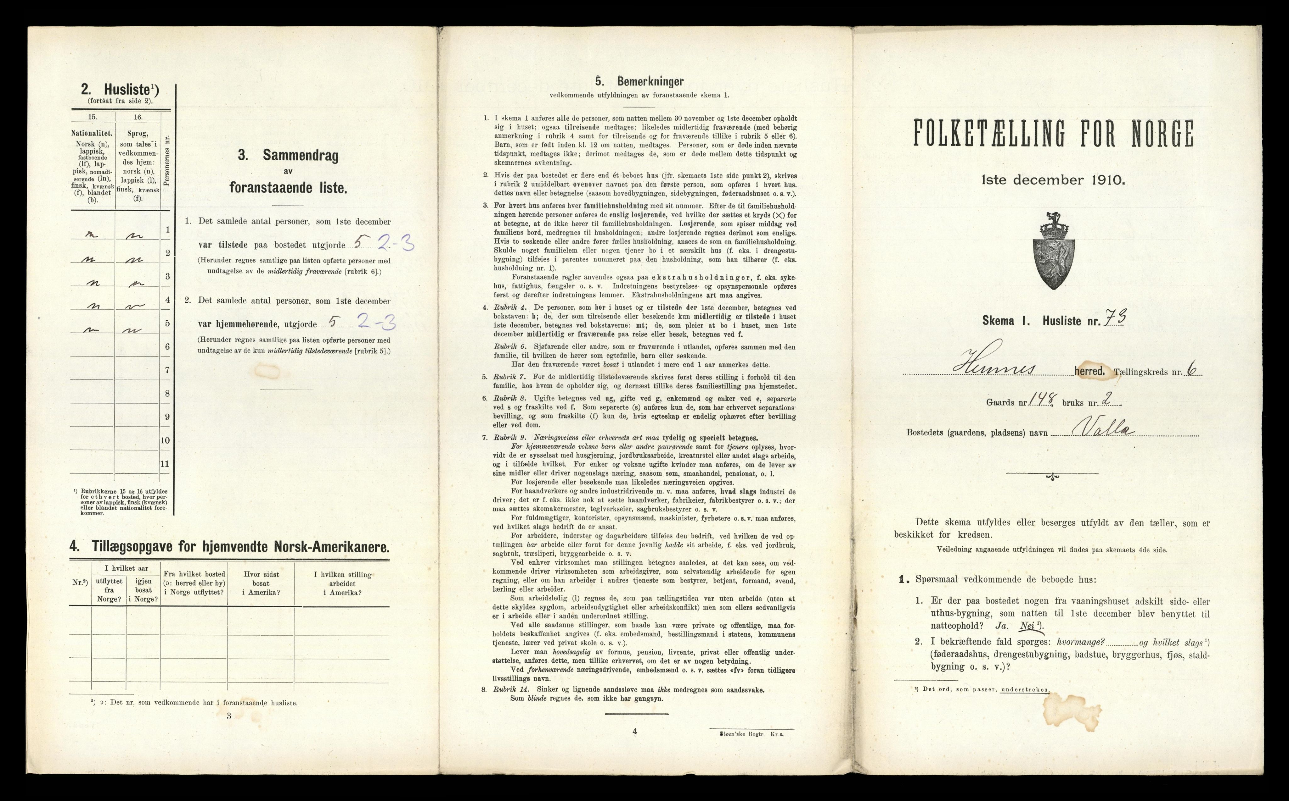 RA, Folketelling 1910 for 1832 Hemnes herred, 1910, s. 1406