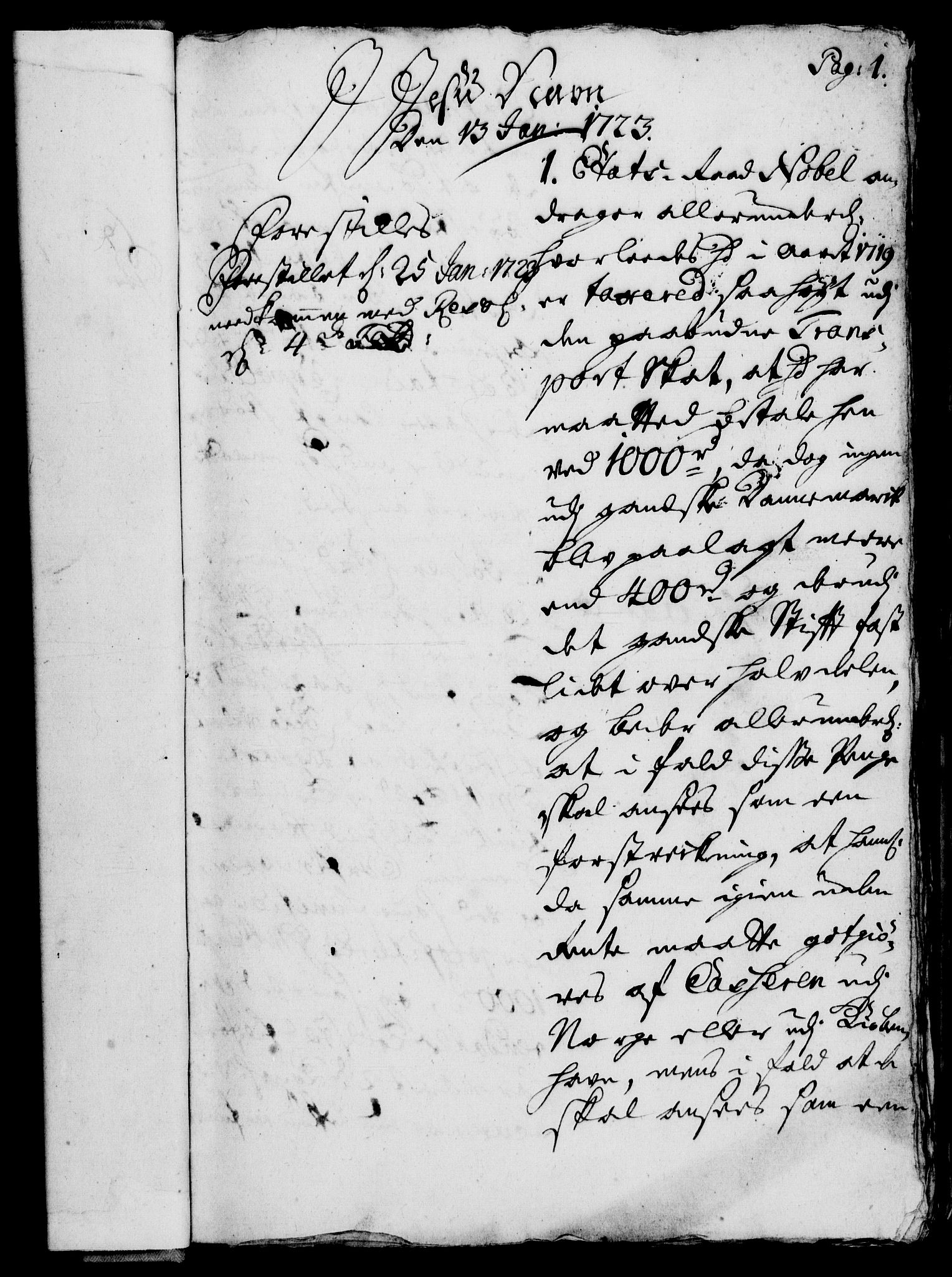 Rentekammeret, Kammerkanselliet, AV/RA-EA-3111/G/Gh/Gha/L0006: Norsk ekstraktmemorialprotokoll (merket RK 53.51), 1723-1724, s. 1