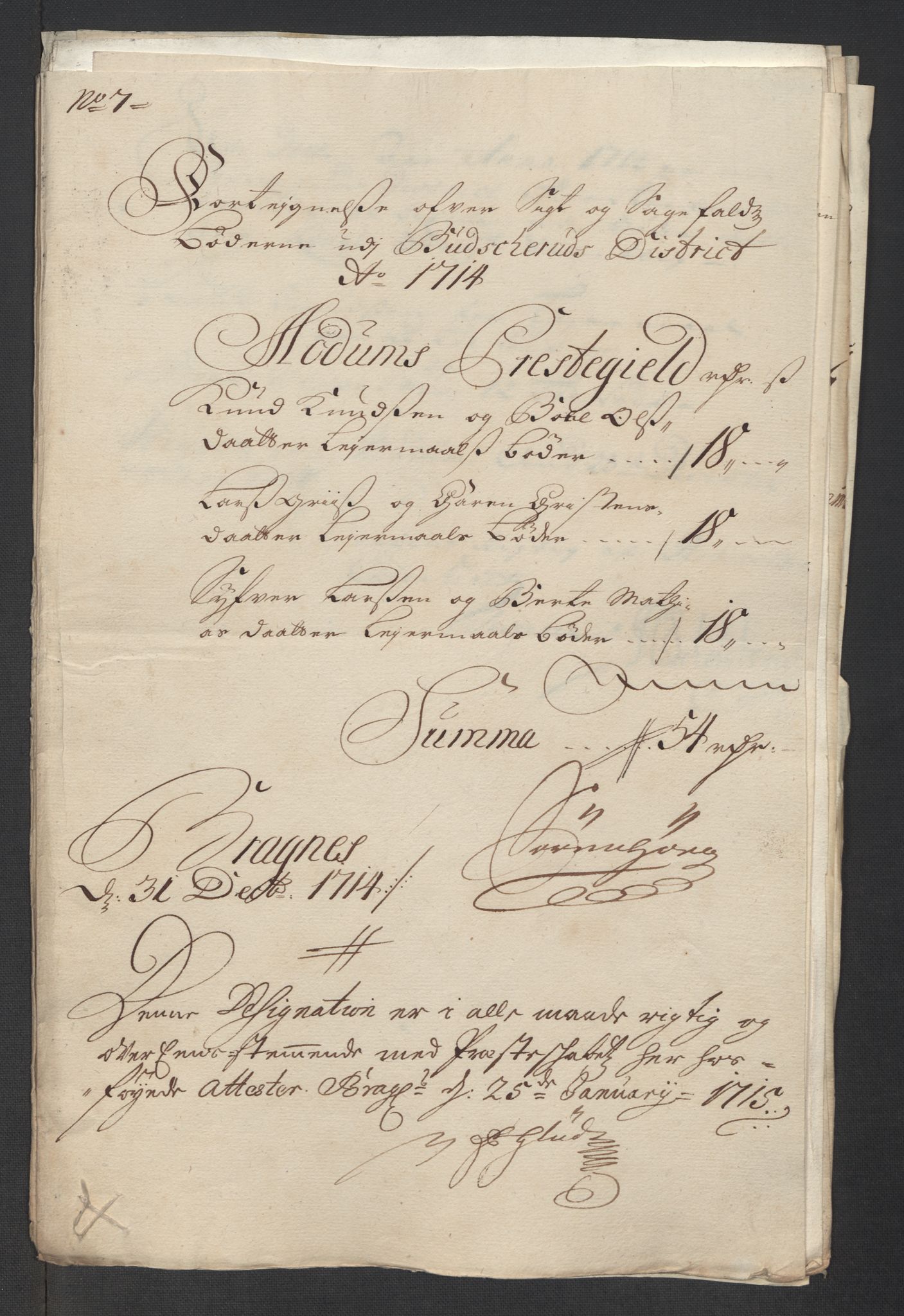 Rentekammeret inntil 1814, Reviderte regnskaper, Fogderegnskap, RA/EA-4092/R31/L1709: Fogderegnskap Hurum, Røyken, Eiker, Lier og Buskerud, 1714, s. 67