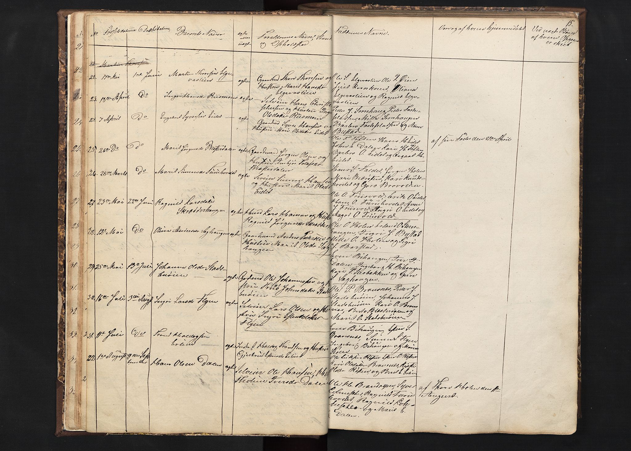Alvdal prestekontor, AV/SAH-PREST-060/H/Ha/Hab/L0001: Klokkerbok nr. 1, 1857-1893, s. 15