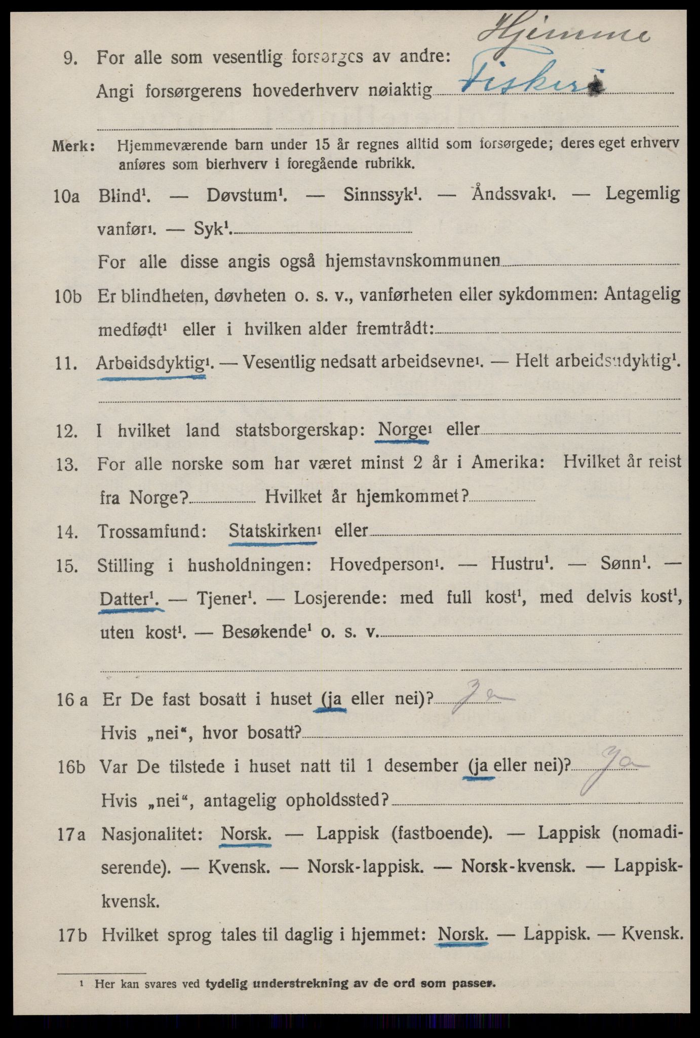 SAT, Folketelling 1920 for 1621 Ørland herred, 1920, s. 2458