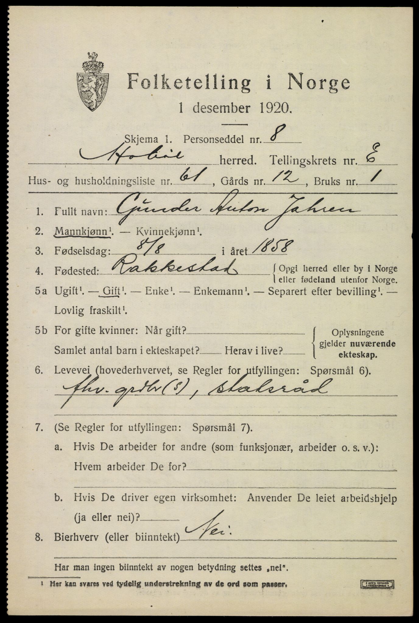 SAO, Folketelling 1920 for 0138 Hobøl herred, 1920, s. 4736