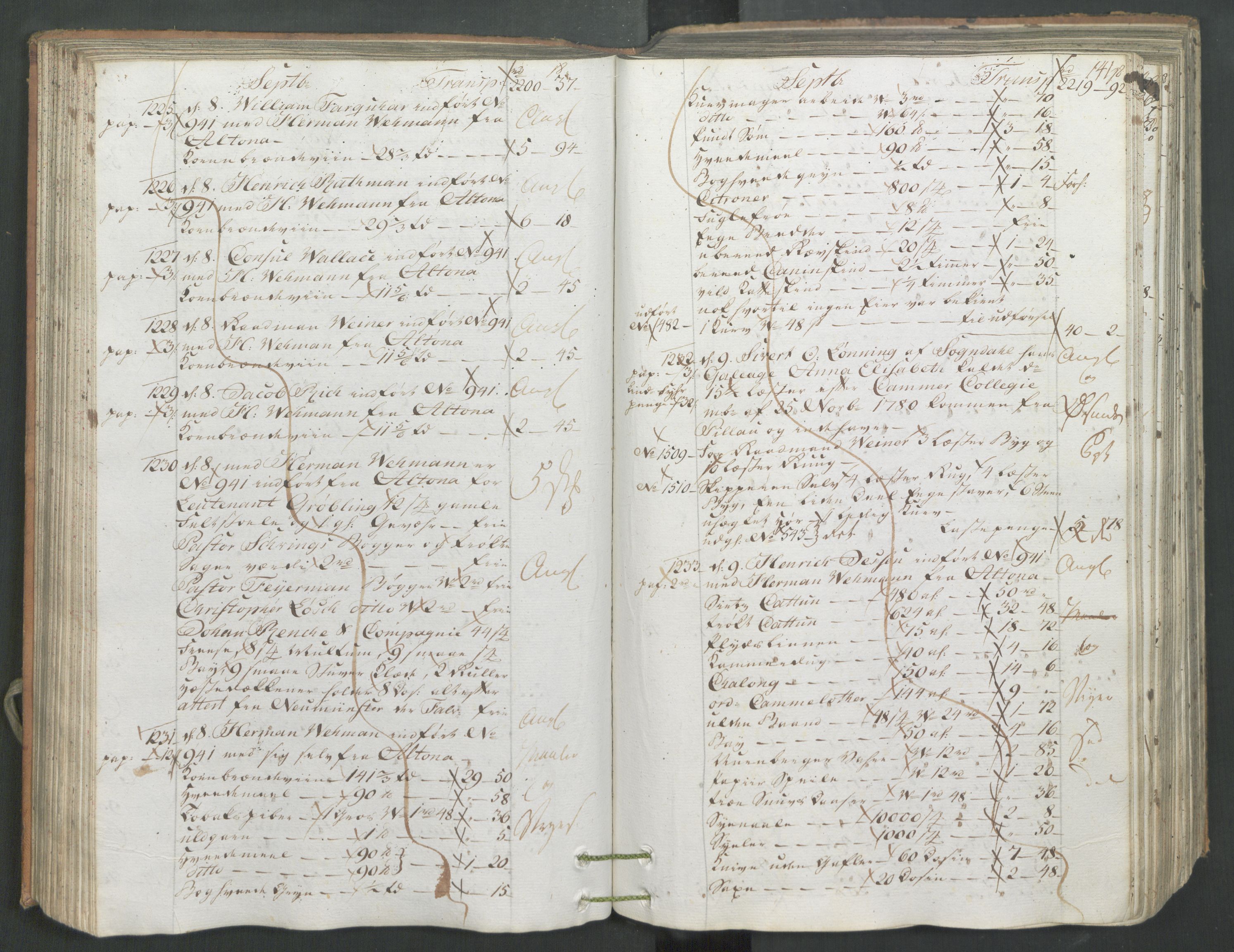 Generaltollkammeret, tollregnskaper, AV/RA-EA-5490/R26/L0222/0001: Tollregnskaper Bergen A / Inngående hovedtollbok, 1786, s. 140b-141a