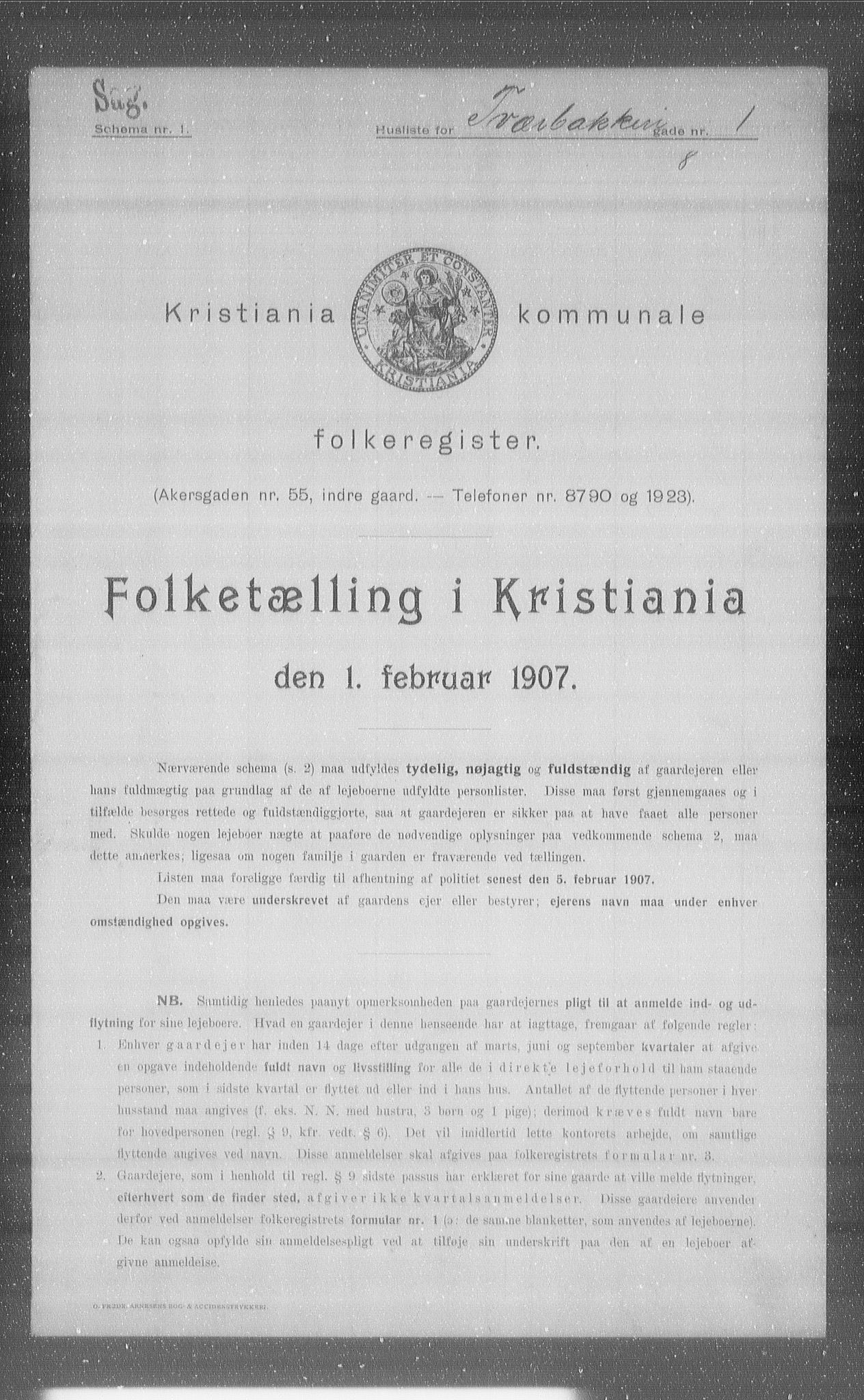 OBA, Kommunal folketelling 1.2.1907 for Kristiania kjøpstad, 1907, s. 59715