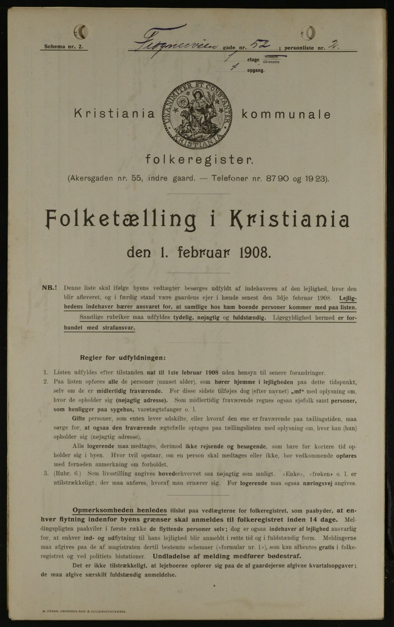 OBA, Kommunal folketelling 1.2.1908 for Kristiania kjøpstad, 1908, s. 25081