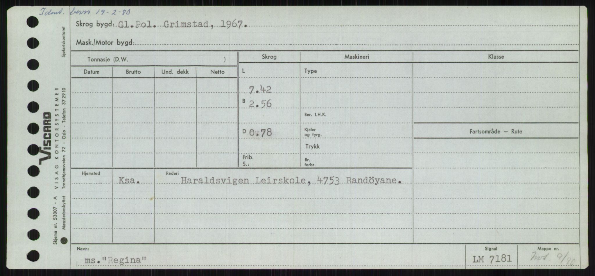 Sjøfartsdirektoratet med forløpere, Skipsmålingen, AV/RA-S-1627/H/Ha/L0004/0002: Fartøy, Mas-R / Fartøy, Odin-R, s. 585