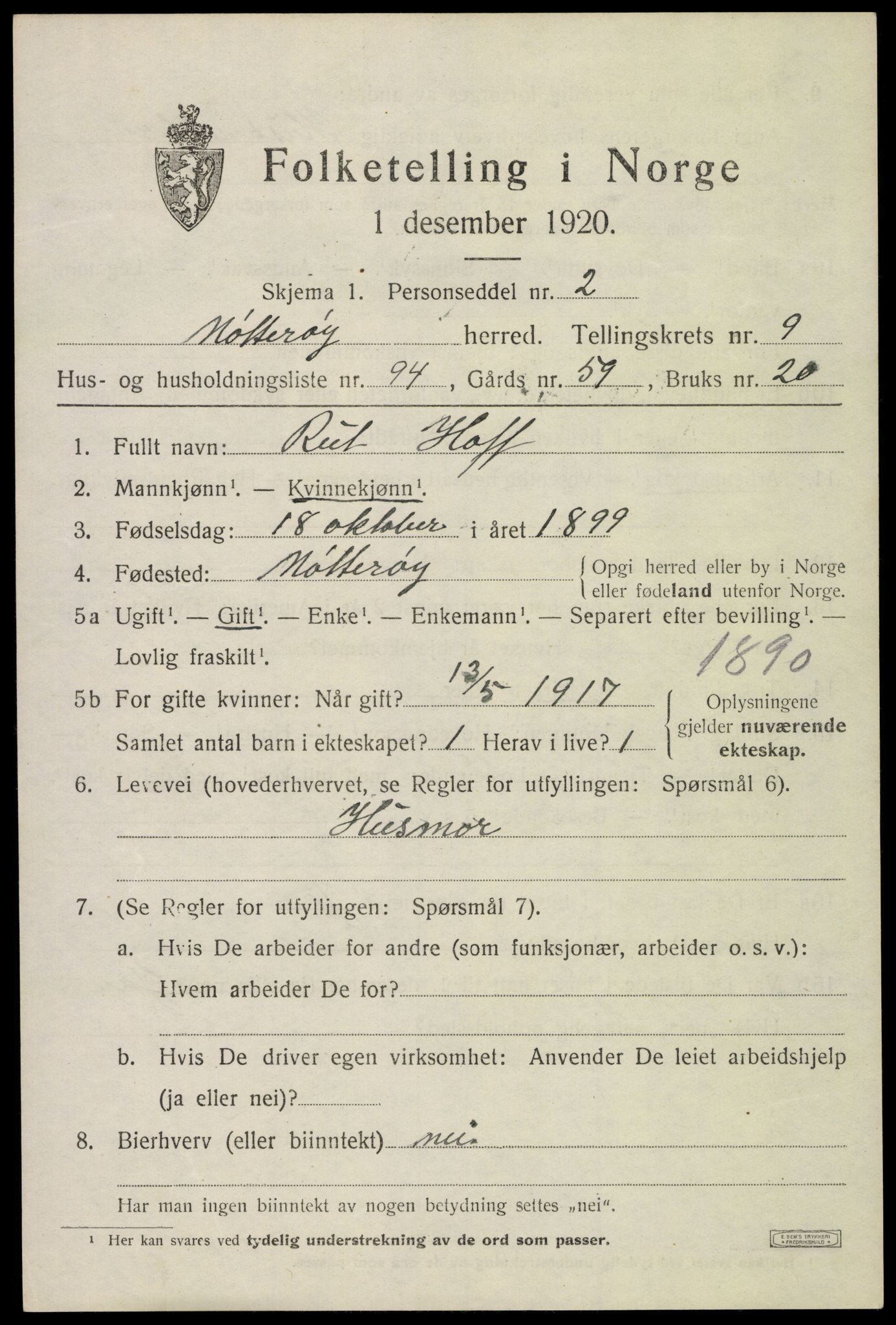 SAKO, Folketelling 1920 for 0722 Nøtterøy herred, 1920, s. 12355