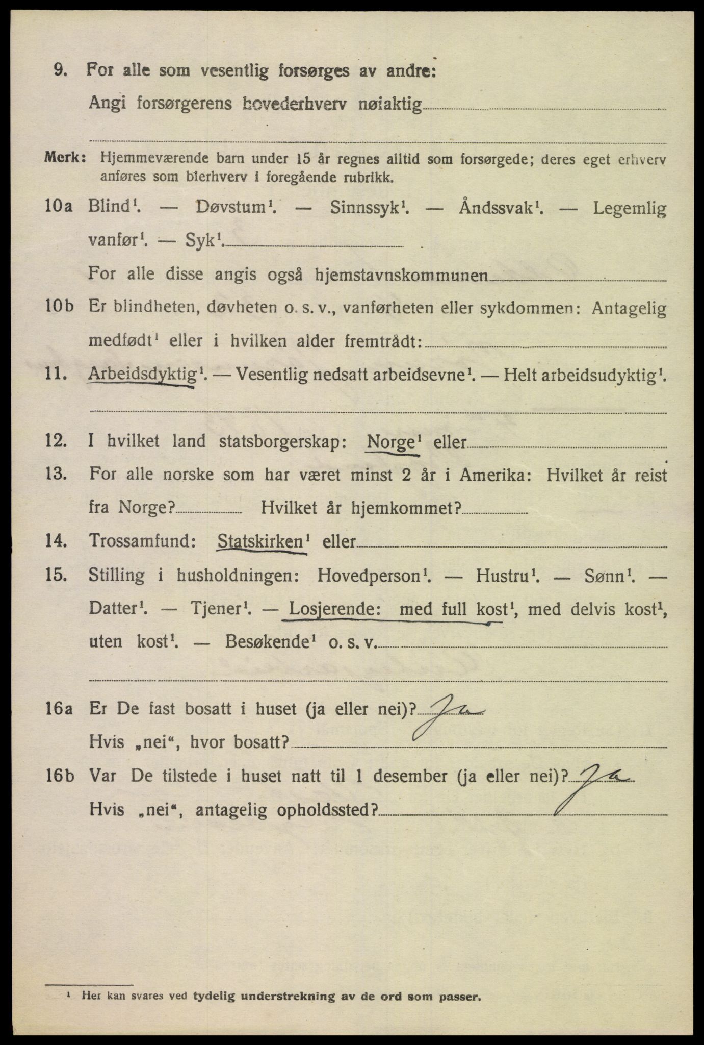 SAK, Folketelling 1920 for 1012 Oddernes herred, 1920, s. 5434