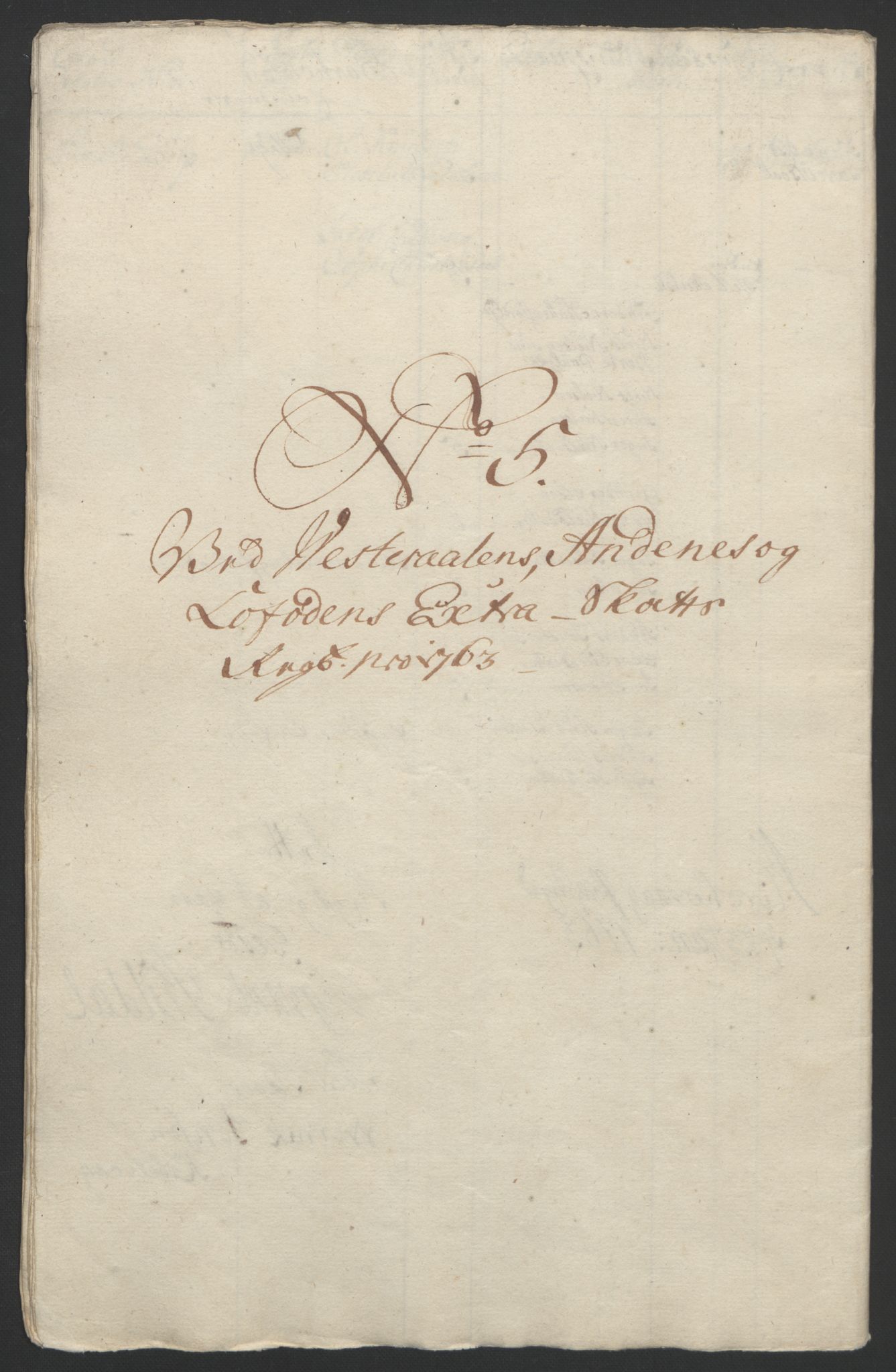 Rentekammeret inntil 1814, Reviderte regnskaper, Fogderegnskap, RA/EA-4092/R67/L4747: Ekstraskatten Vesterålen, Andenes og Lofoten, 1762-1766, s. 115