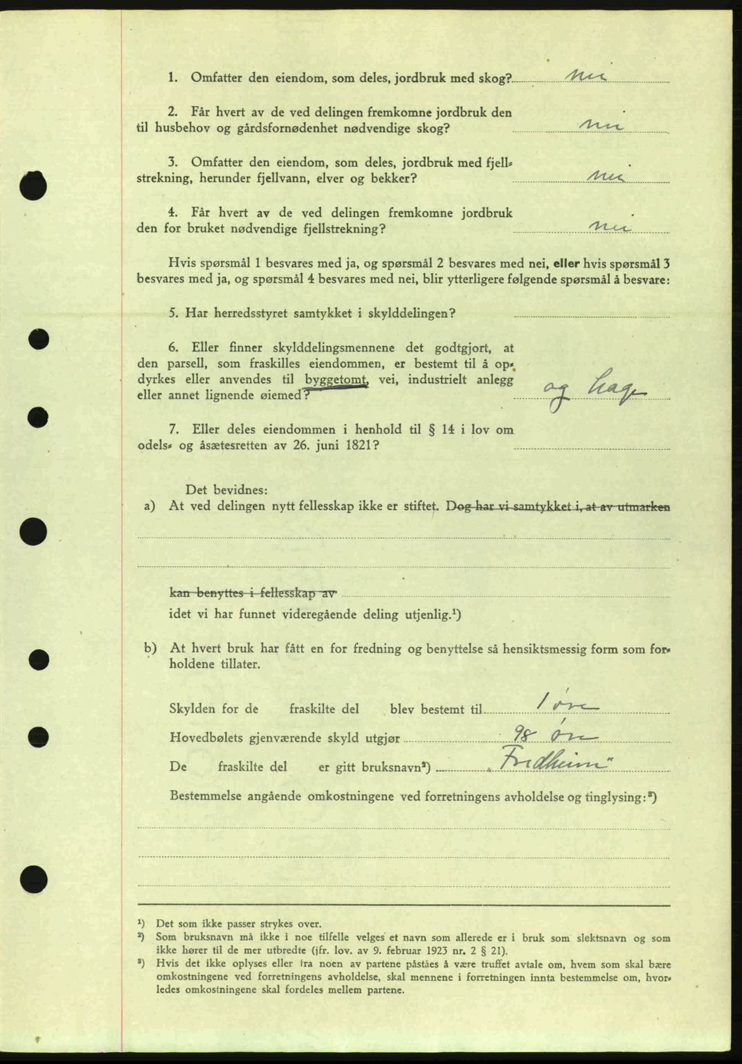 Nordre Sunnmøre sorenskriveri, AV/SAT-A-0006/1/2/2C/2Ca: Pantebok nr. A20a, 1945-1945, Dagboknr: 806/1945