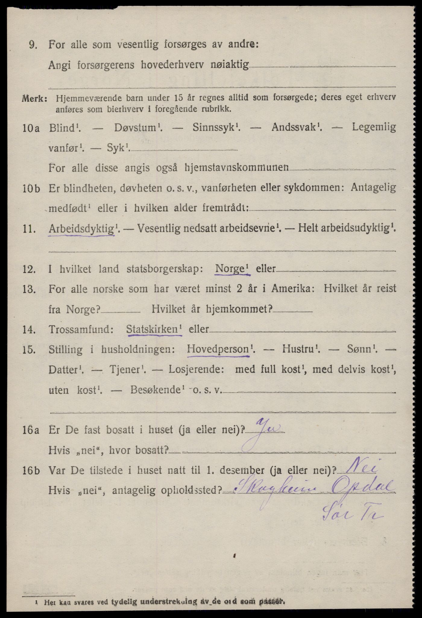 SAT, Folketelling 1920 for 1560 Tingvoll herred, 1920, s. 6799