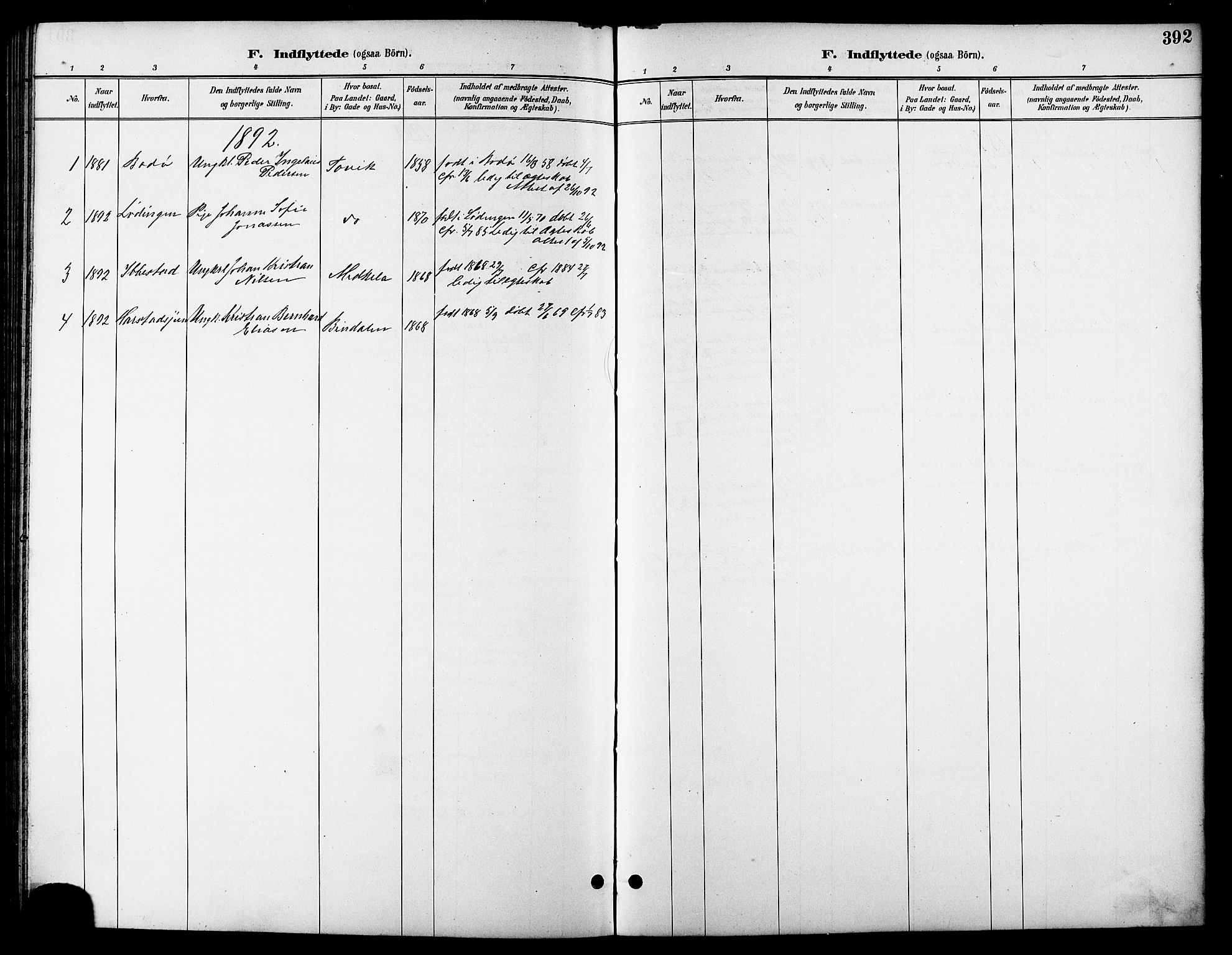 Trondenes sokneprestkontor, SATØ/S-1319/H/Hb/L0011klokker: Klokkerbok nr. 11, 1891-1906, s. 392