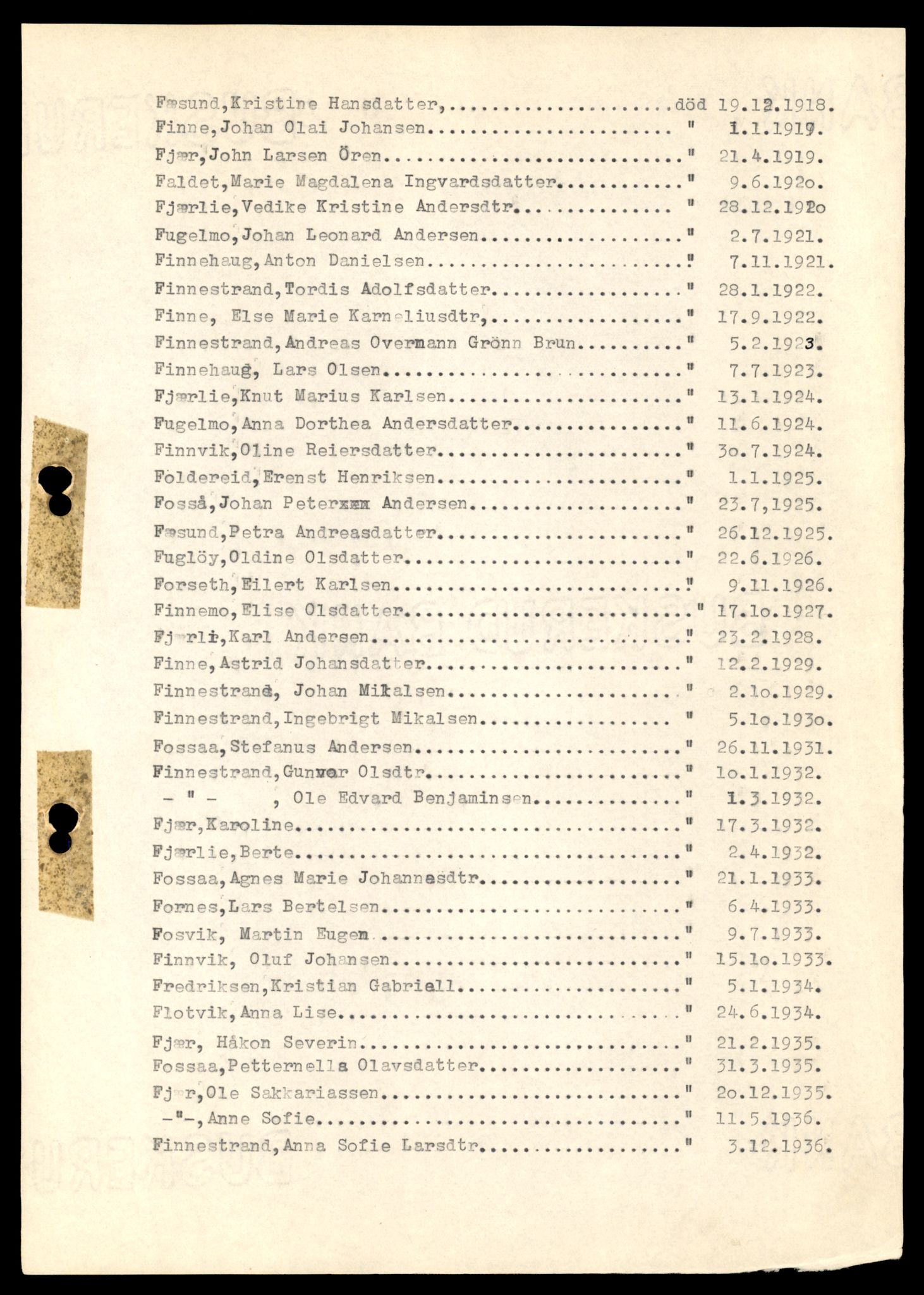 Nærøy lensmannskontor, SAT/A-6264/Ga/L0005: Mappe, Dødsfallsregister A - L, 1904-1991, s. 21