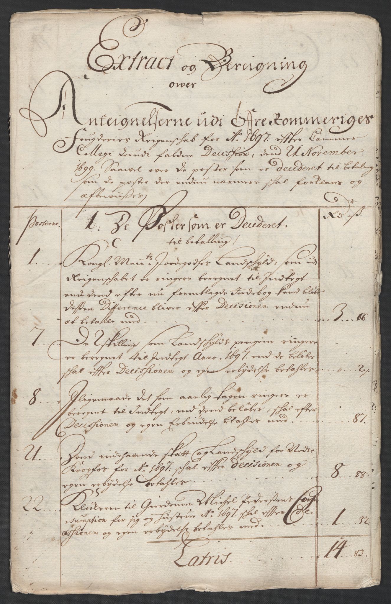 Rentekammeret inntil 1814, Reviderte regnskaper, Fogderegnskap, RA/EA-4092/R12/L0711: Fogderegnskap Øvre Romerike, 1699, s. 283