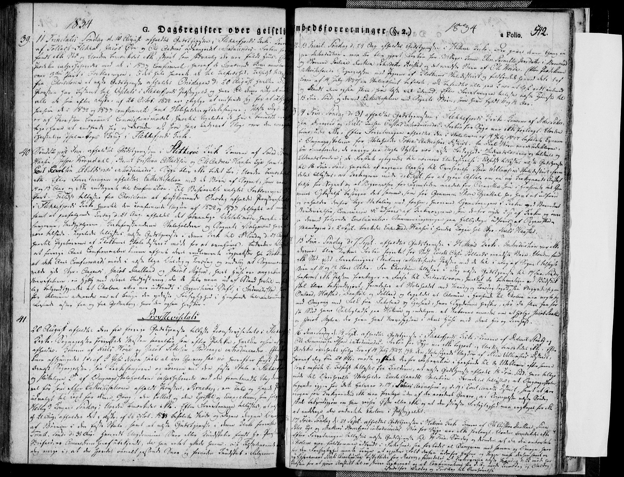 Flekkefjord sokneprestkontor, AV/SAK-1111-0012/F/Fa/Fac/L0003: Ministerialbok nr. A 3, 1826-1841, s. 542