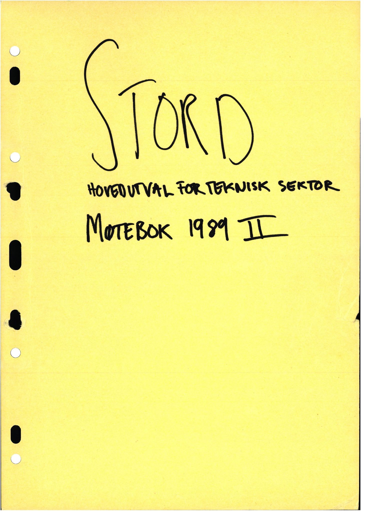 Stord kommune. Hovedutval for teknisk sektor, IKAH/1221-513.1/A/Aa/L0005: Møtebok for Stord hovedutval for teknisk sektor, 1989