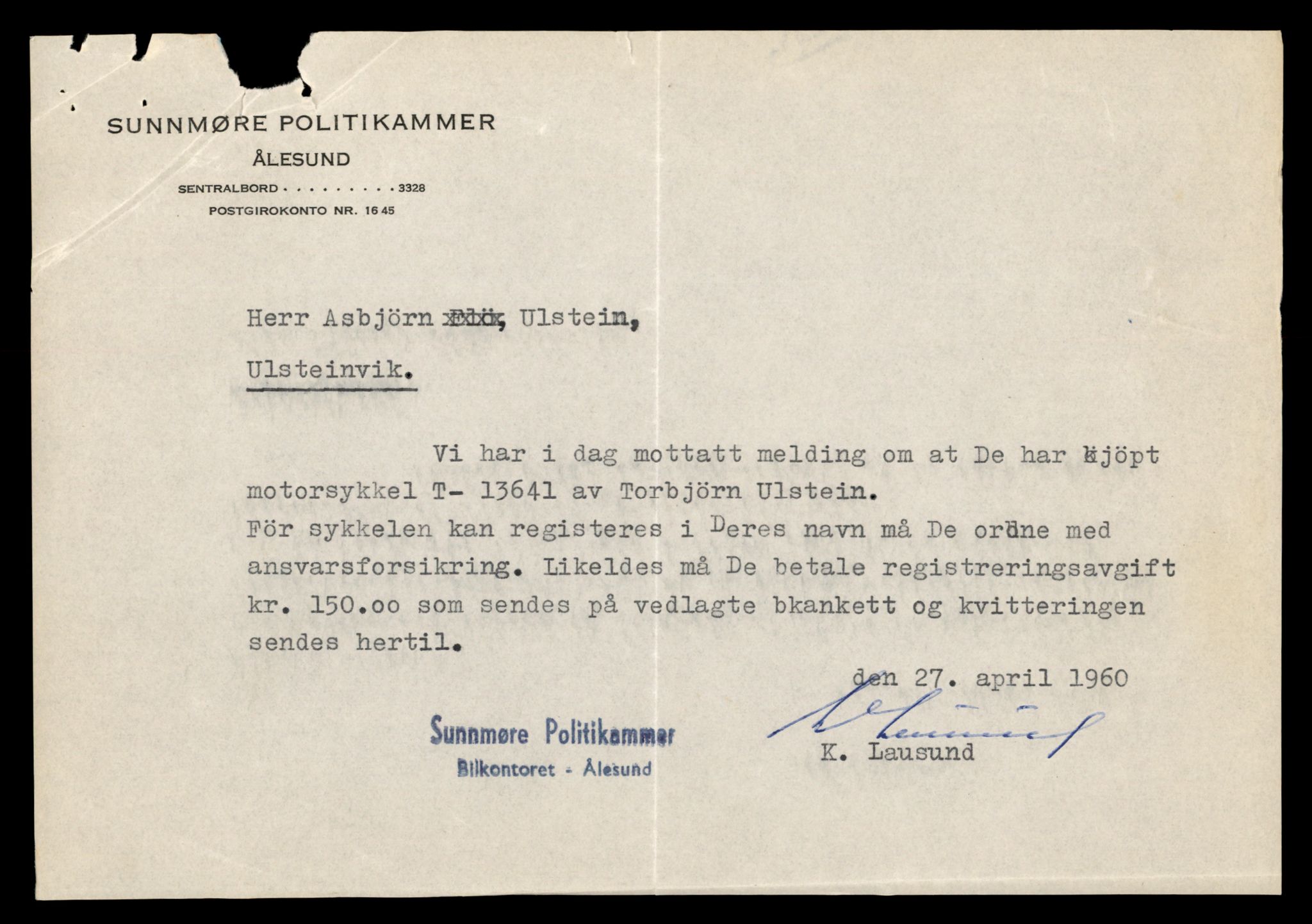 Møre og Romsdal vegkontor - Ålesund trafikkstasjon, AV/SAT-A-4099/F/Fe/L0040: Registreringskort for kjøretøy T 13531 - T 13709, 1927-1998, s. 1941