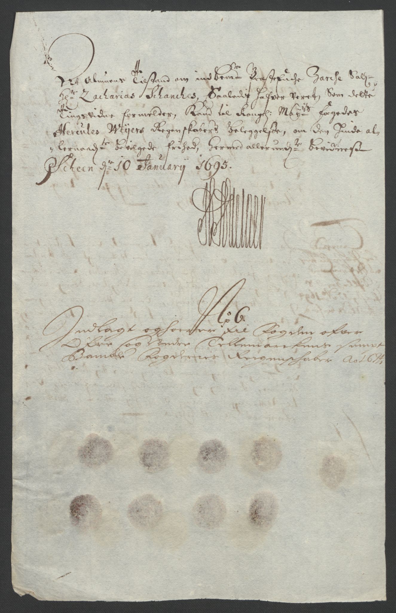 Rentekammeret inntil 1814, Reviderte regnskaper, Fogderegnskap, RA/EA-4092/R36/L2092: Fogderegnskap Øvre og Nedre Telemark og Bamble, 1694, s. 100