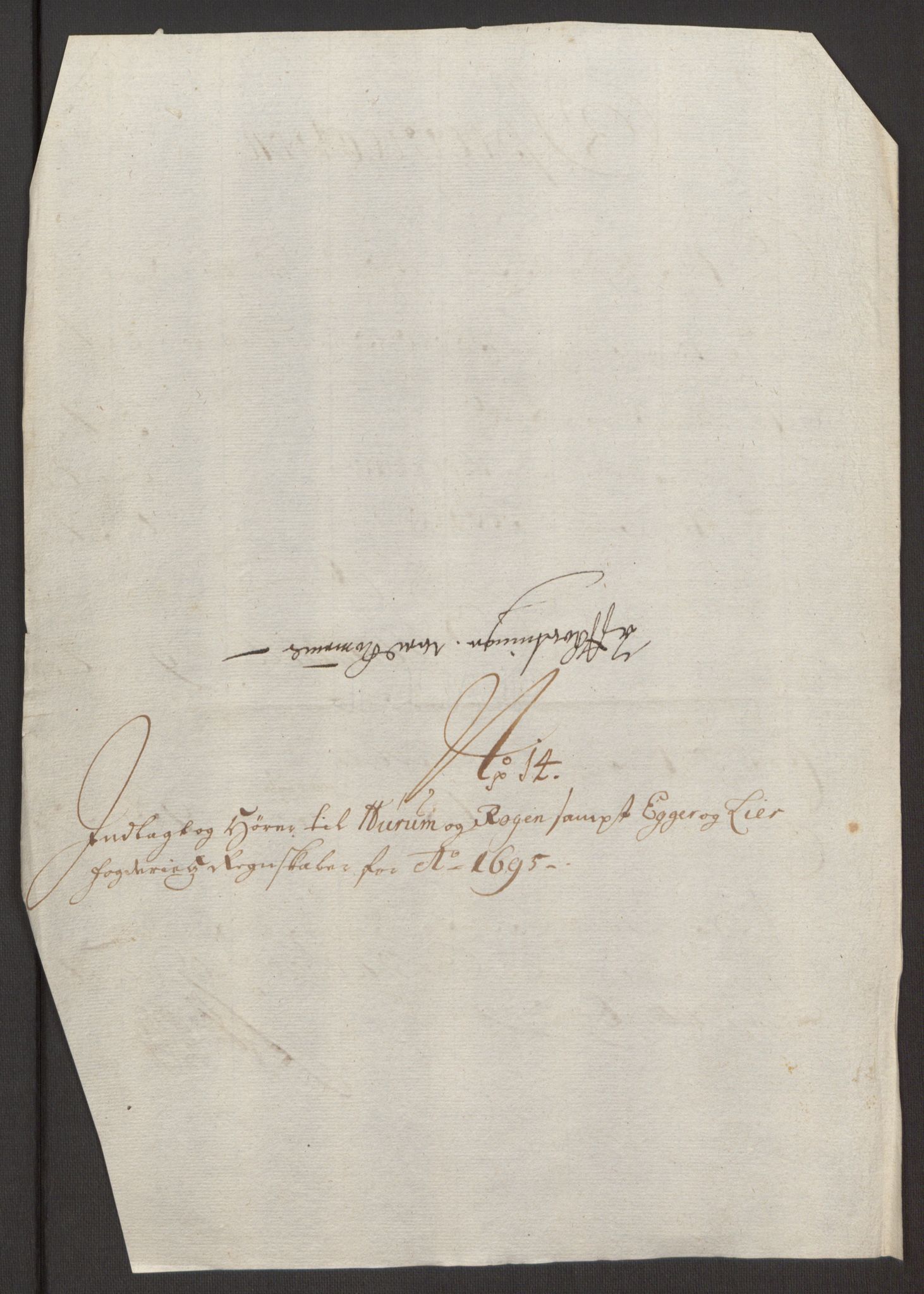 Rentekammeret inntil 1814, Reviderte regnskaper, Fogderegnskap, RA/EA-4092/R30/L1694: Fogderegnskap Hurum, Røyken, Eiker og Lier, 1694-1696, s. 304