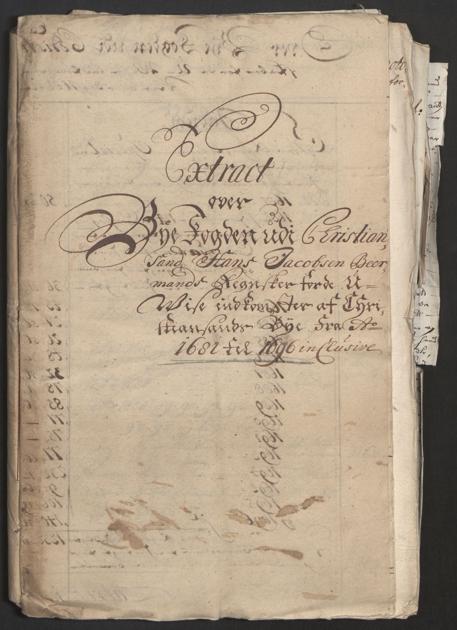 Rentekammeret inntil 1814, Reviderte regnskaper, Byregnskaper, RA/EA-4066/R/Rm/L0285: [M18] Sikt og sakefall, 1681-1718, s. 265
