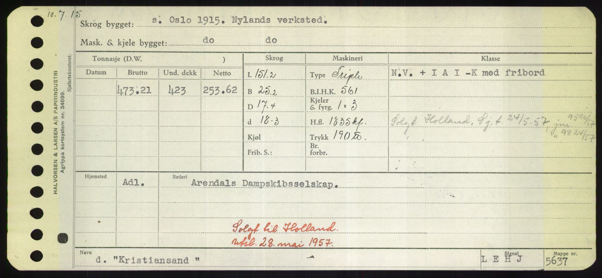 Sjøfartsdirektoratet med forløpere, Skipsmålingen, AV/RA-S-1627/H/Hd/L0021: Fartøy, Kor-Kår, s. 169