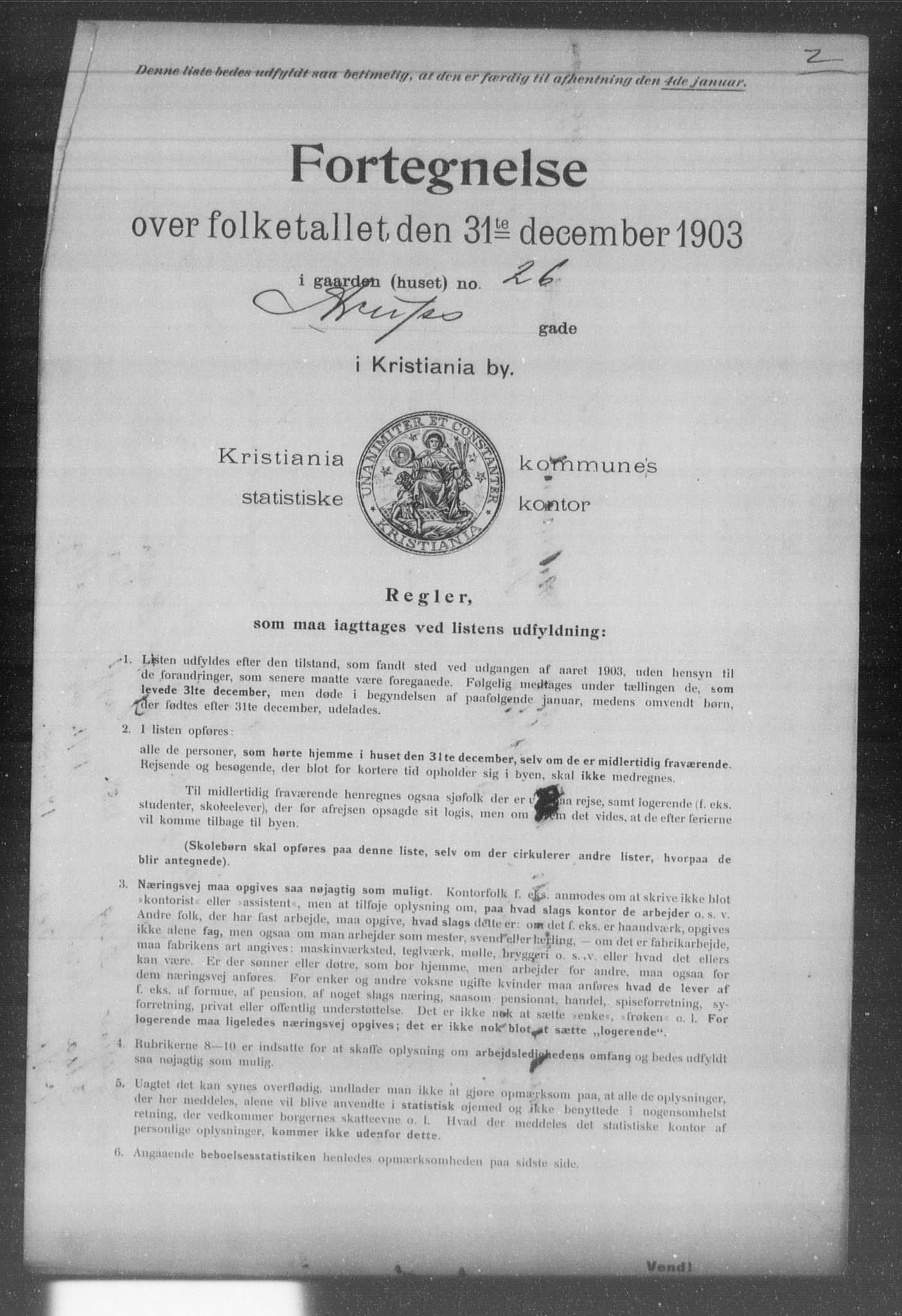 OBA, Kommunal folketelling 31.12.1903 for Kristiania kjøpstad, 1903, s. 614