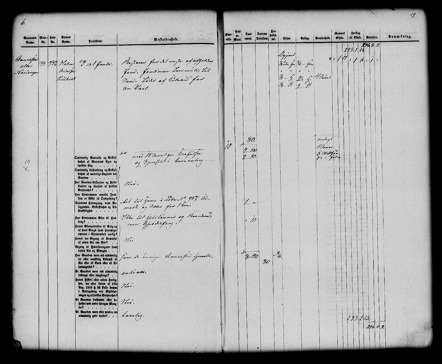 Matrikkelrevisjonen av 1863, AV/RA-S-1530/F/Fe/L0103/0002: Sandsvær / II. Mnr.34-86, 1863