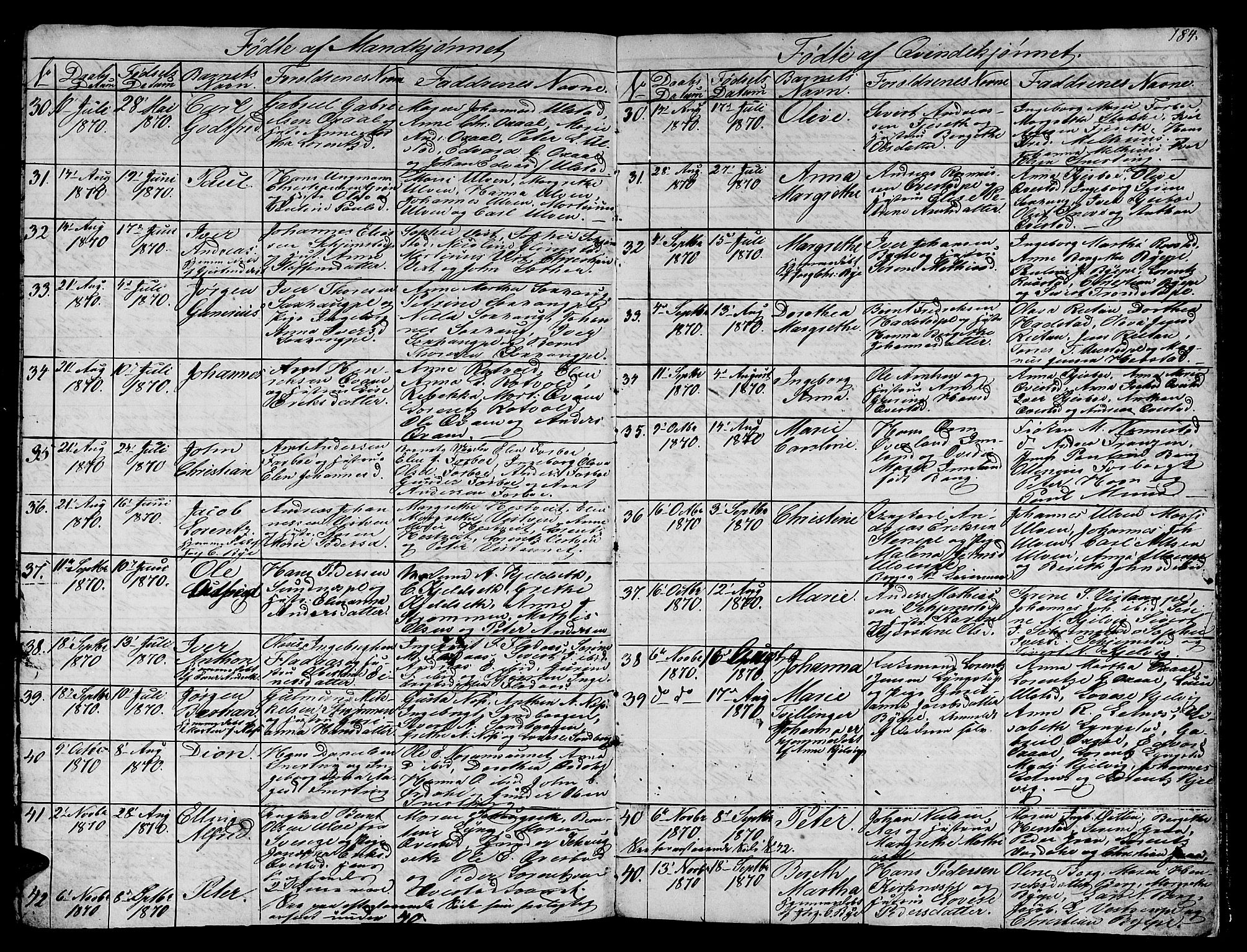 Ministerialprotokoller, klokkerbøker og fødselsregistre - Nord-Trøndelag, SAT/A-1458/730/L0299: Klokkerbok nr. 730C02, 1849-1871, s. 184