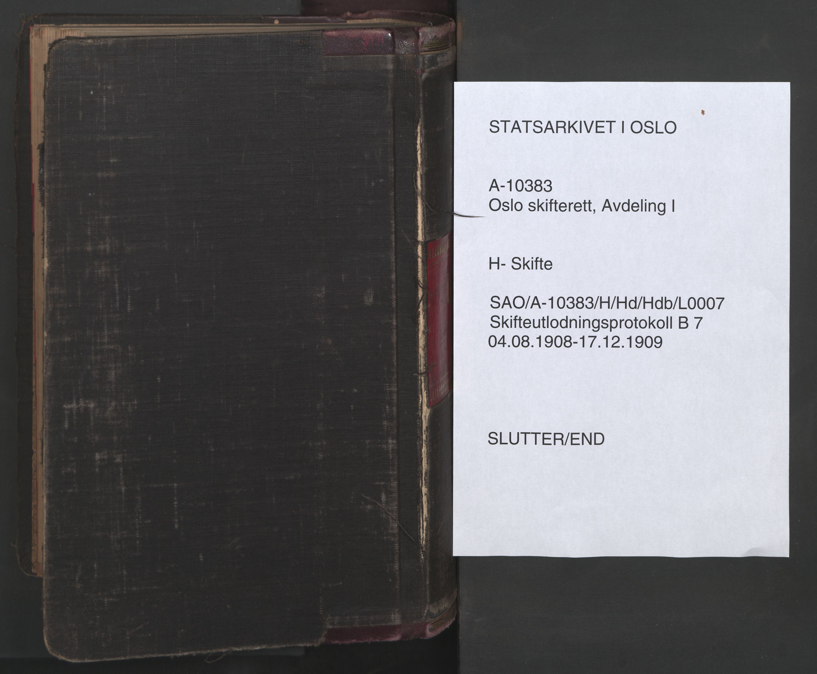 Oslo skifterett, SAO/A-10383/H/Hd/Hdc/L0001: Skifteutlodningsprotokoll, 1898-1900