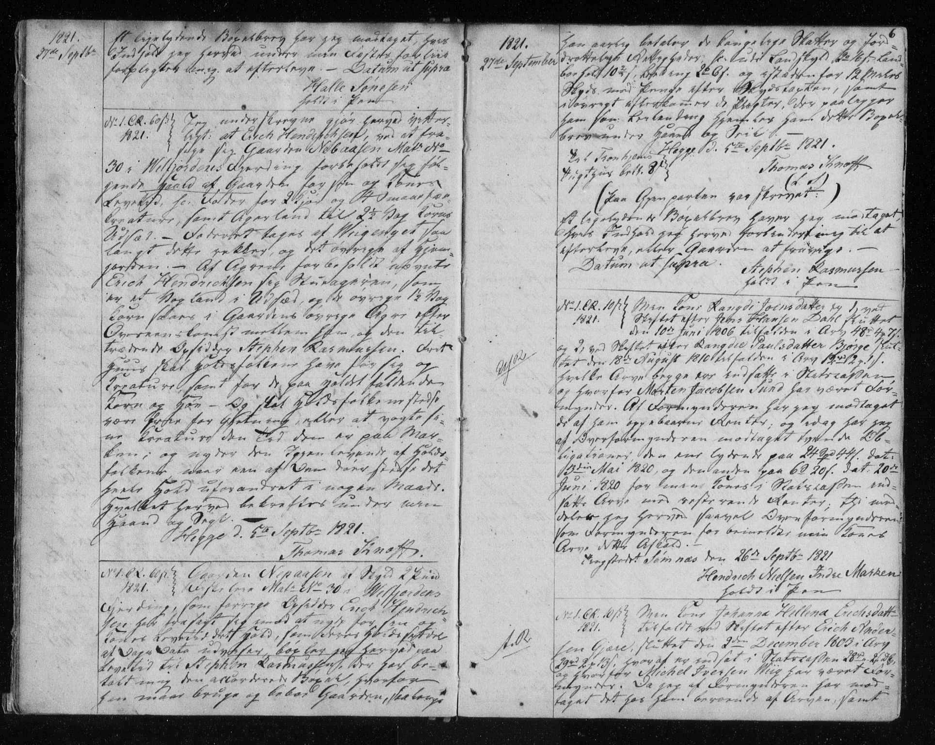 Helgeland sorenskriveri, SAT/A-0004/2/2C/L0008: Pantebok nr. 7, 1821-1832, s. 6