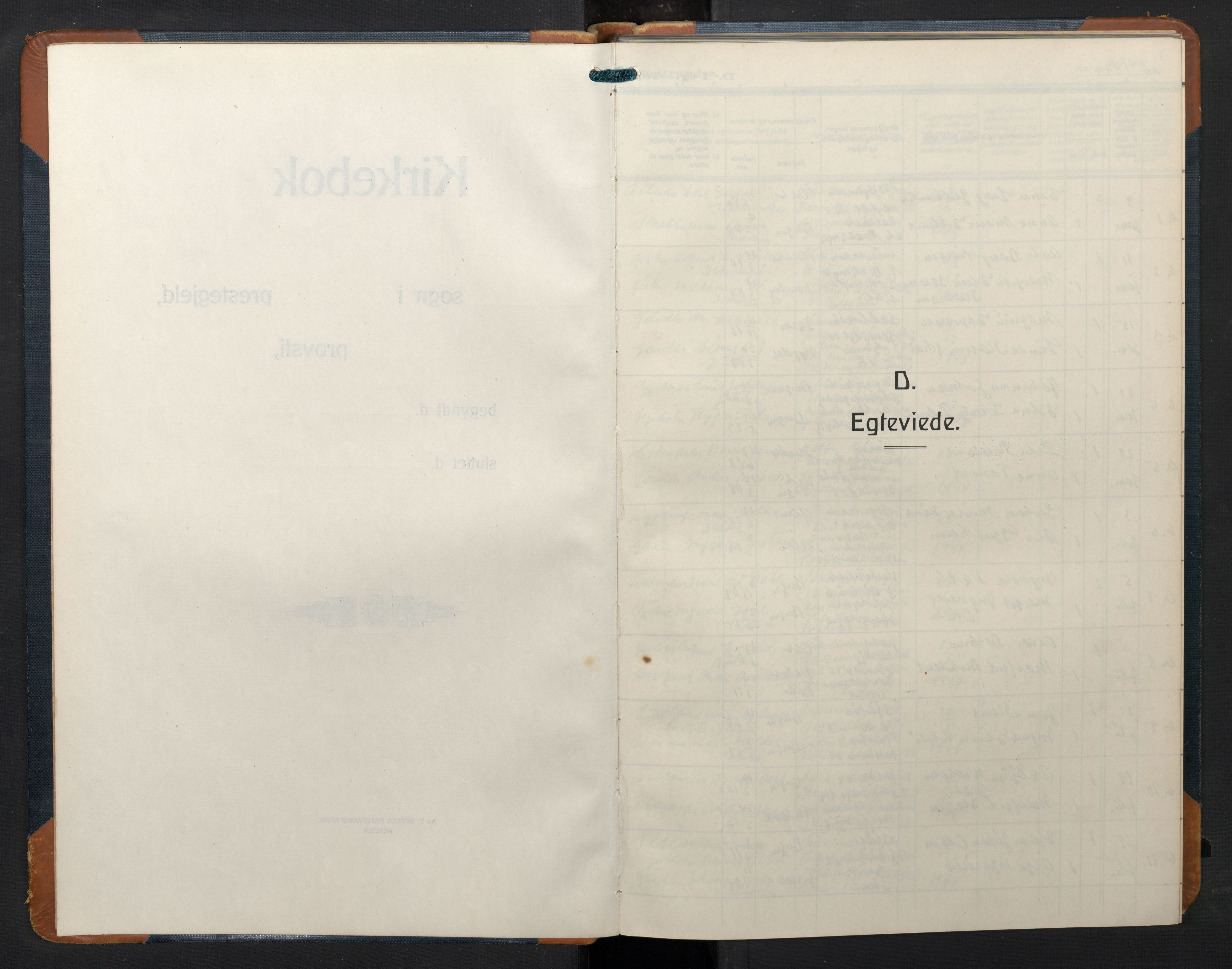 Korskirken sokneprestembete, SAB/A-76101/H/Hab: Klokkerbok nr. D 6, 1944-1956