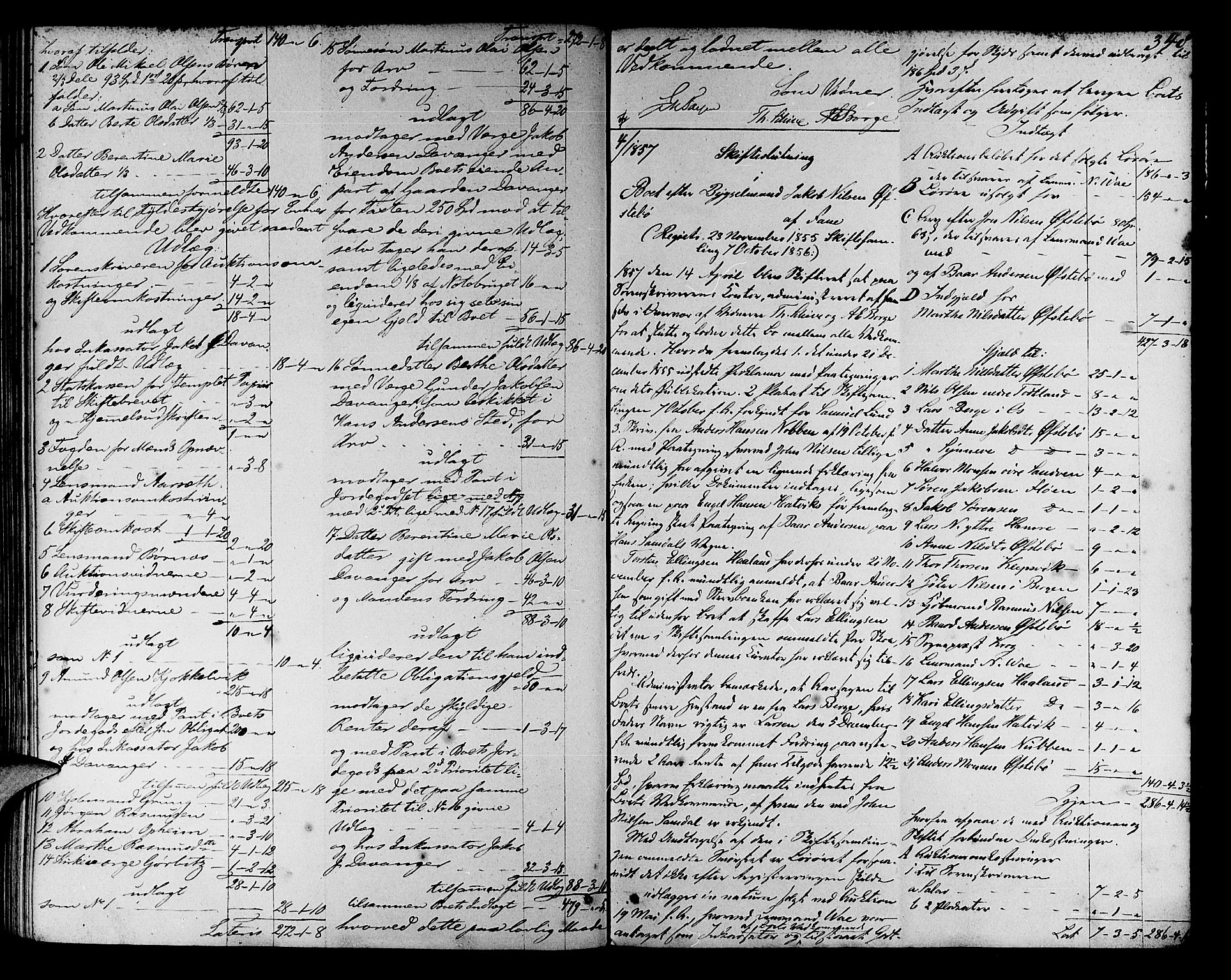 Midhordland sorenskriveri, AV/SAB-A-3001/1/H/Hd/L0002: Skifteutlodningsprotokoll, 1851-1857, s. 347b-348a