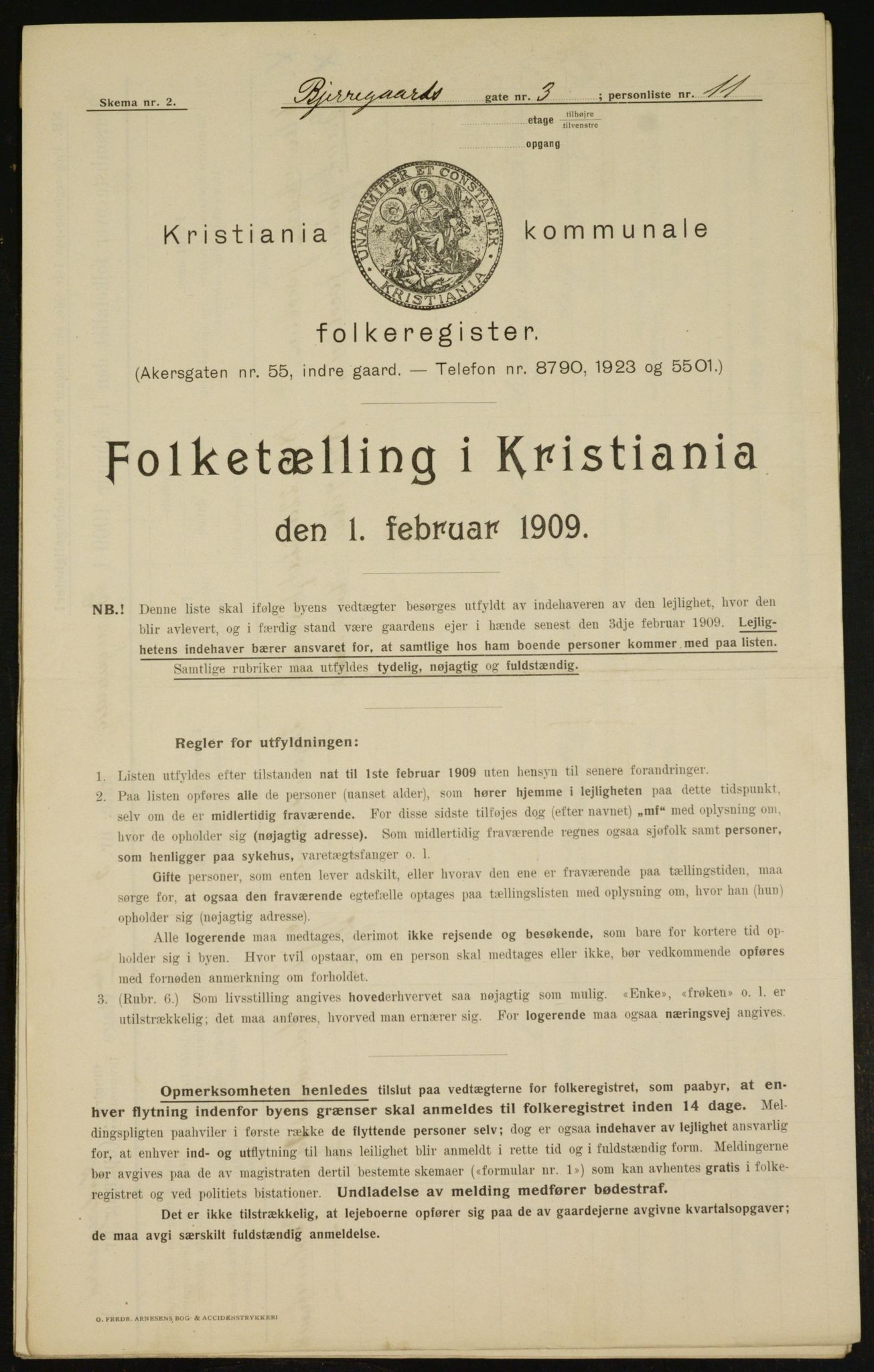 OBA, Kommunal folketelling 1.2.1909 for Kristiania kjøpstad, 1909, s. 5150