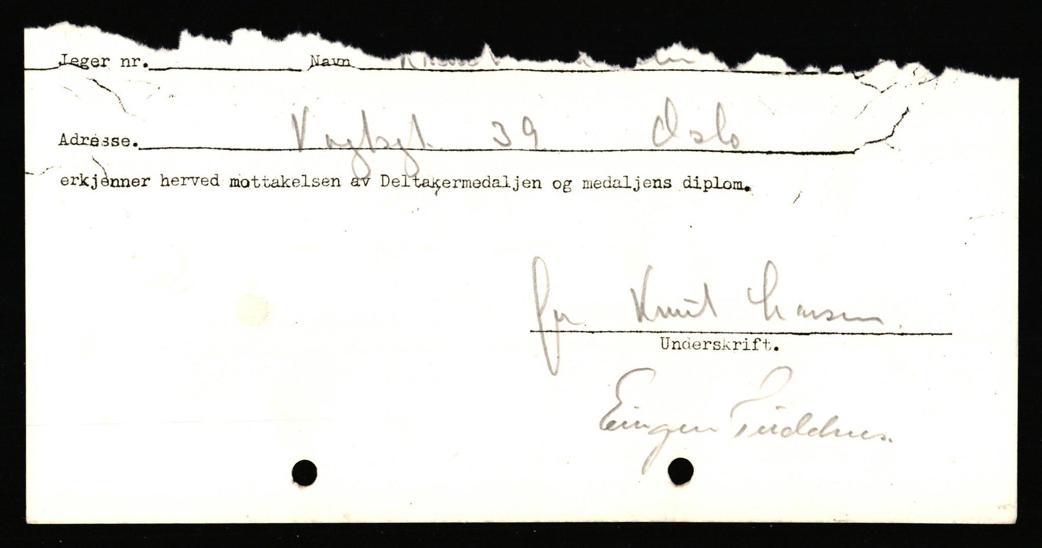 Forsvaret, Jegerkorpset infanteriregiment nr. 2 (IR 2), RA/RAFA-3155/D/Da/L0178: --, 1945-1950, s. 1938