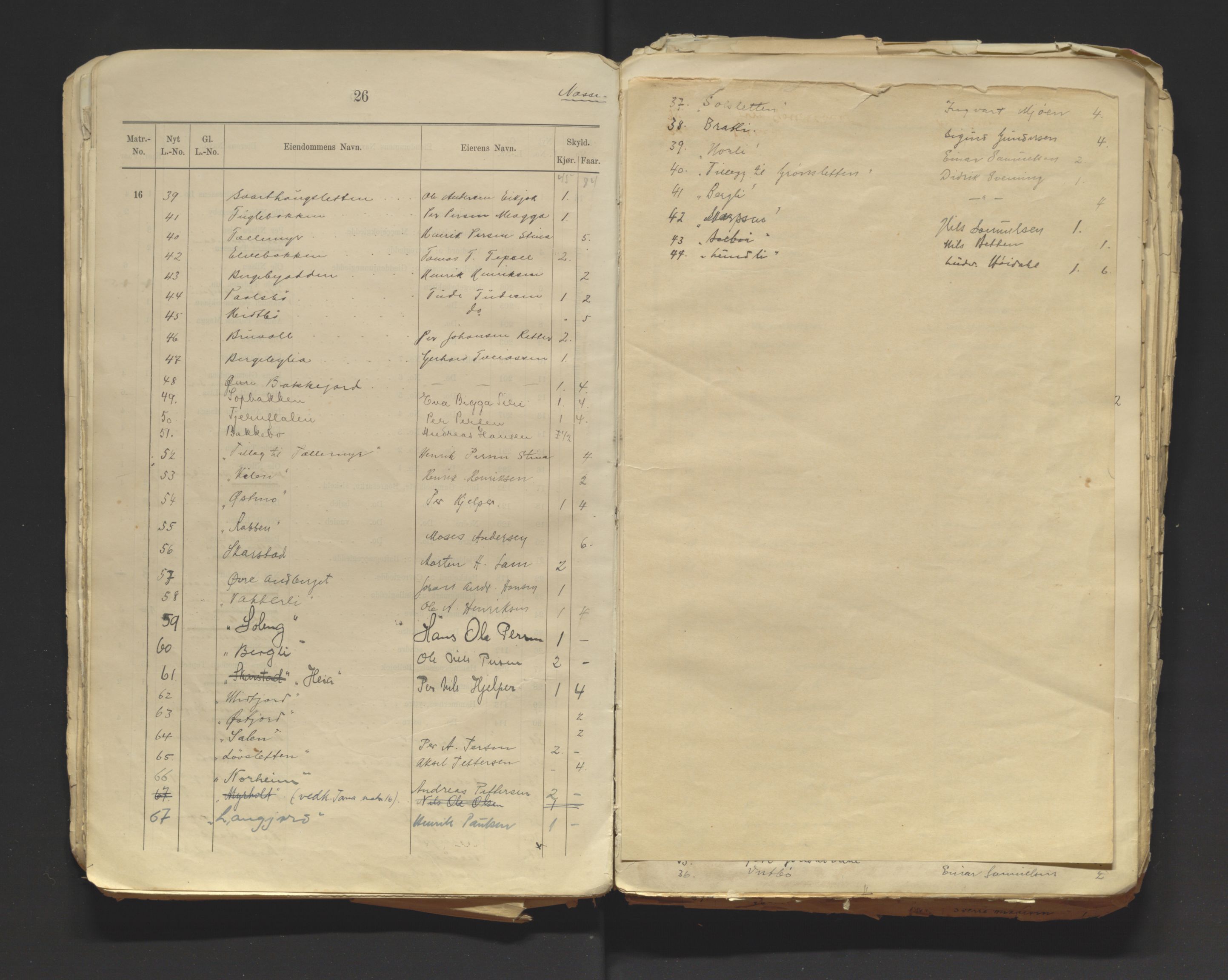 Tana fogderi/sorenskriveri, AV/SATØ-S-0058/I/Ip/L0254/0001: -- / Annet om tinglysing. Matrikkel, Tana sorenskriveri., 1884, s. 26