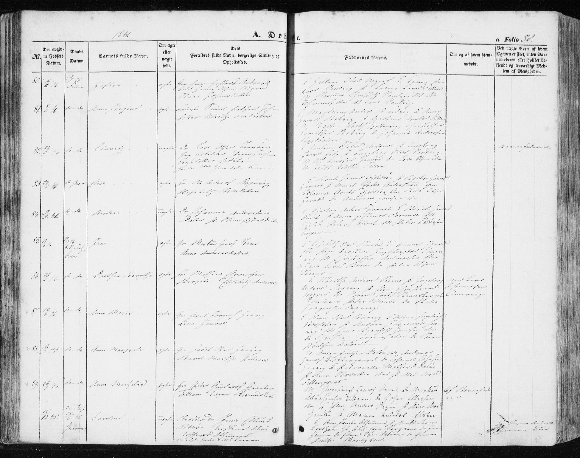 Ministerialprotokoller, klokkerbøker og fødselsregistre - Sør-Trøndelag, SAT/A-1456/634/L0529: Ministerialbok nr. 634A05, 1843-1851, s. 58