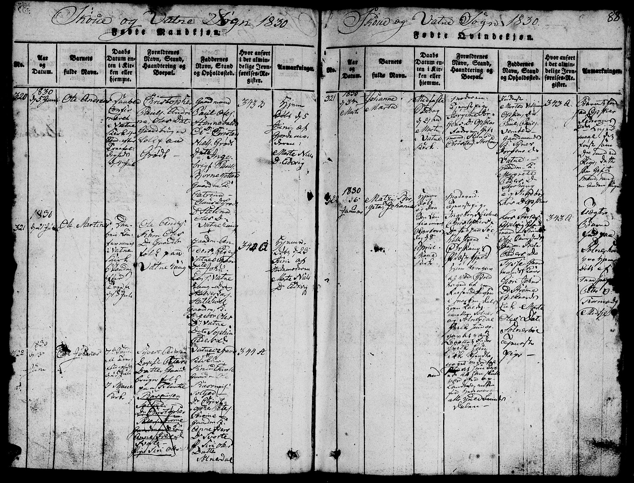 Ministerialprotokoller, klokkerbøker og fødselsregistre - Møre og Romsdal, AV/SAT-A-1454/524/L0360: Klokkerbok nr. 524C01, 1816-1830, s. 88