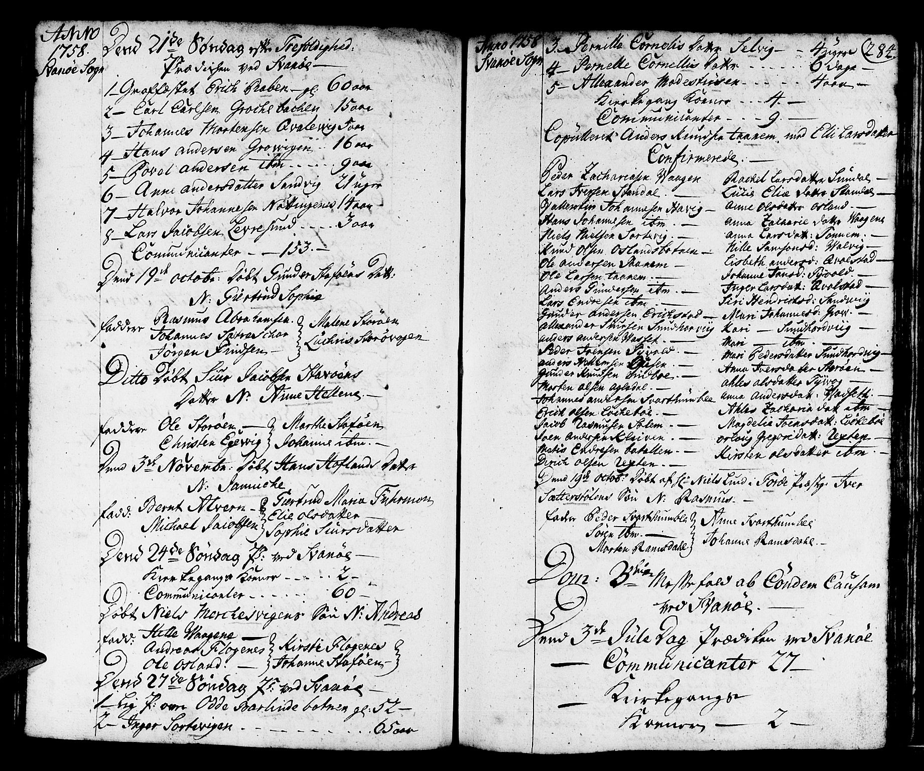 Kinn sokneprestembete, AV/SAB-A-80801/H/Haa/Haaa/L0002: Ministerialbok nr. A 2, 1729-1785, s. 284