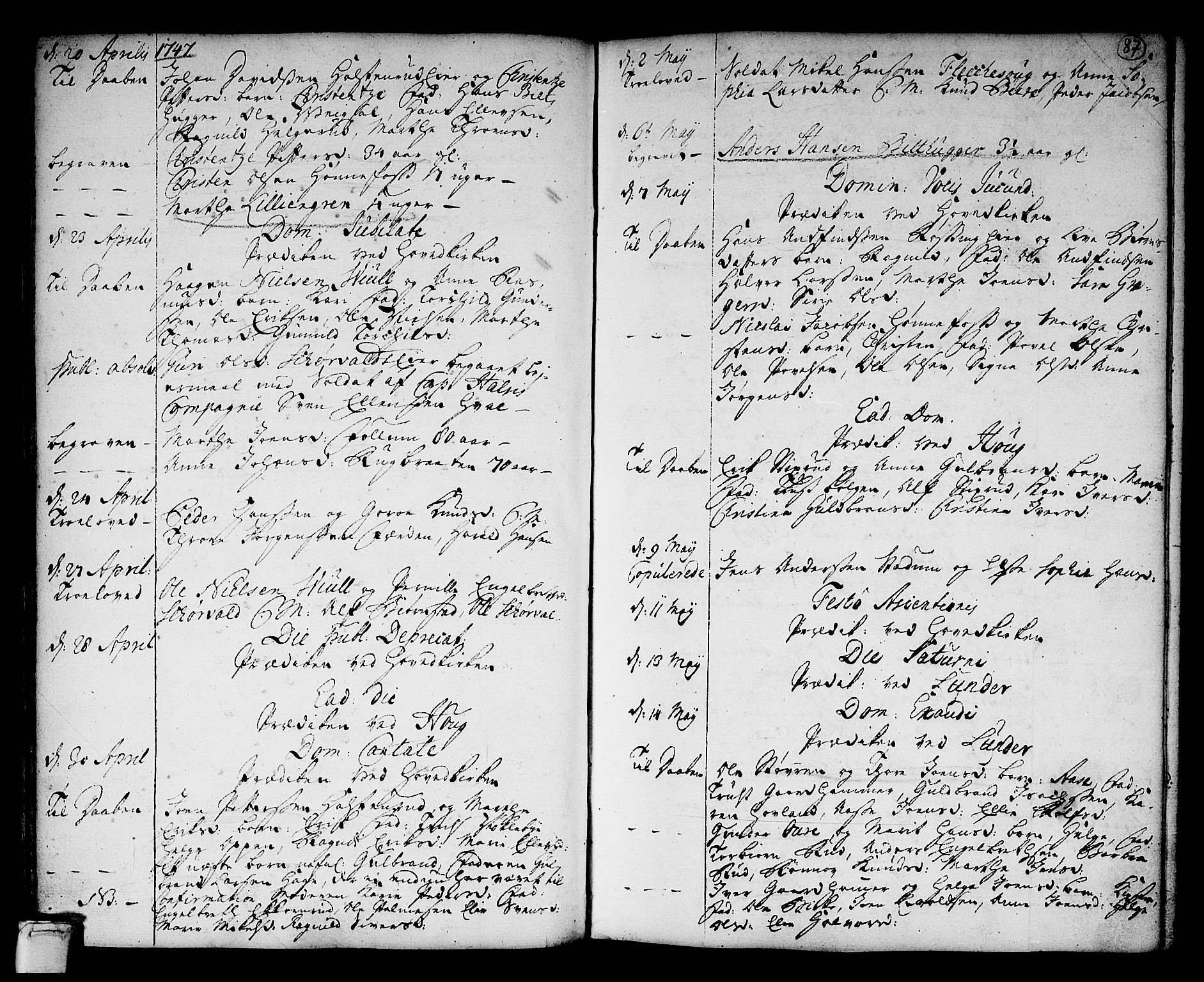 Norderhov kirkebøker, AV/SAKO-A-237/F/Fa/L0003a: Ministerialbok nr. 3, 1740-1757, s. 87