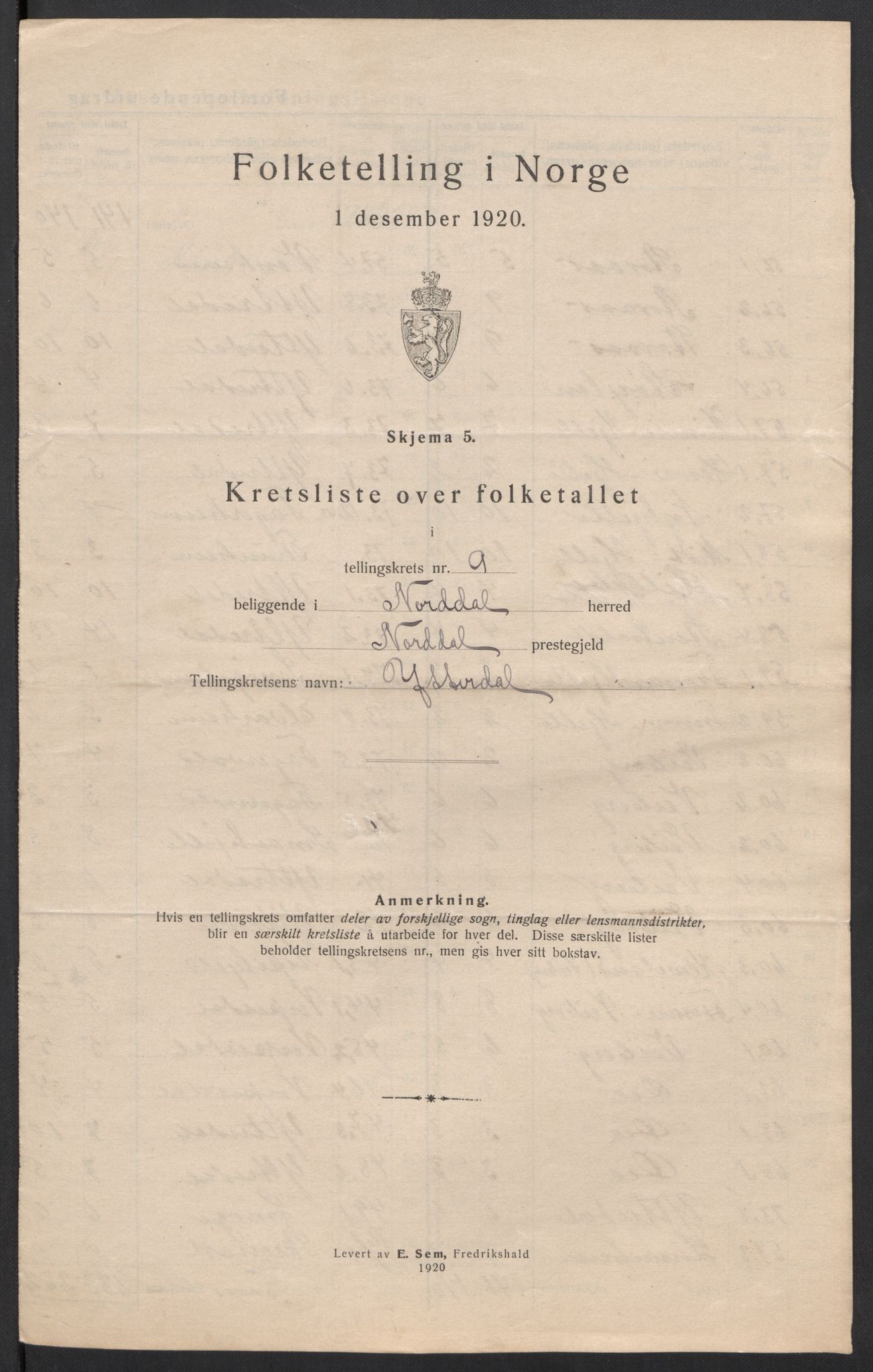 SAT, Folketelling 1920 for 1524 Norddal herred, 1920, s. 30