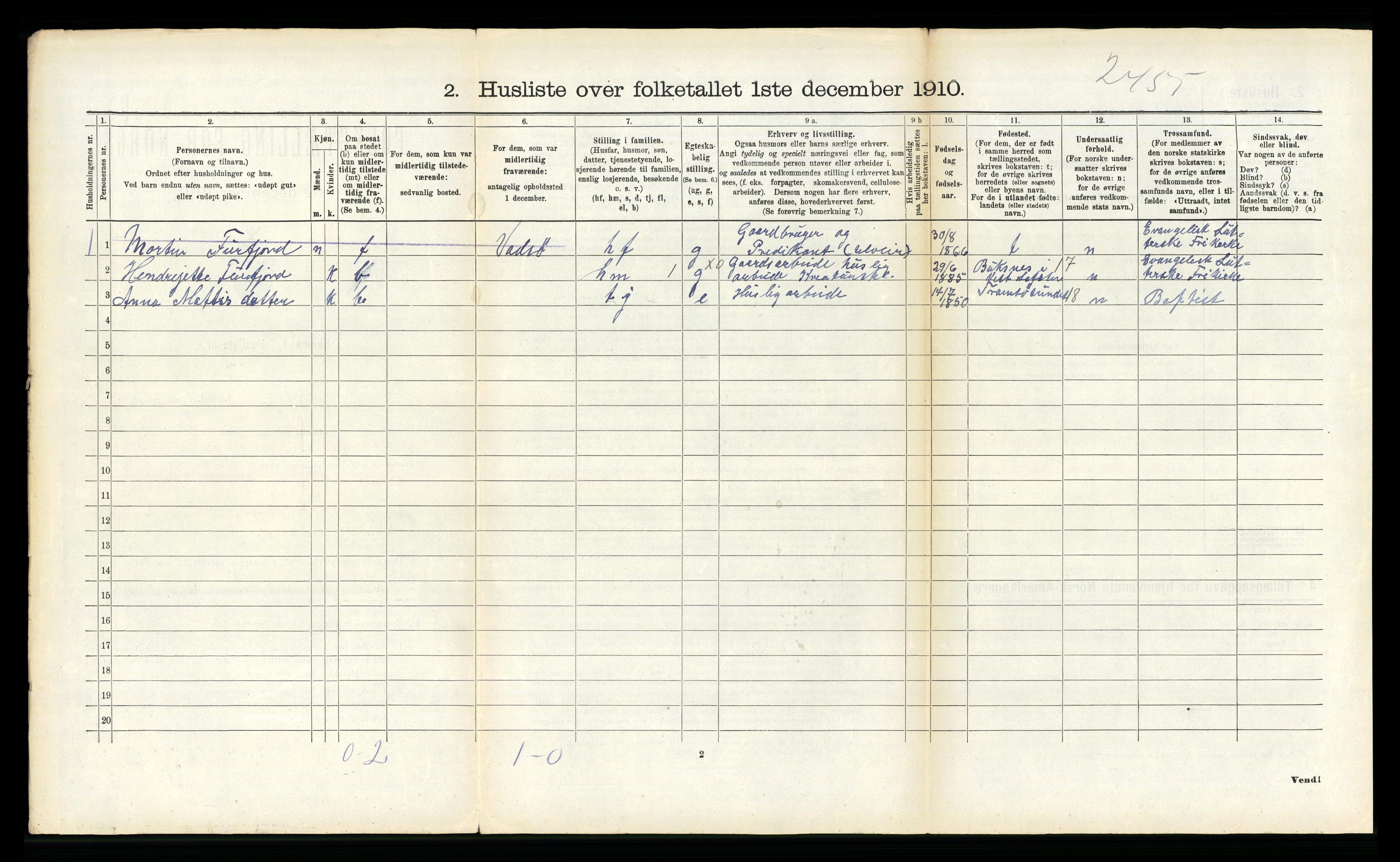 RA, Folketelling 1910 for 1872 Dverberg herred, 1910, s. 415