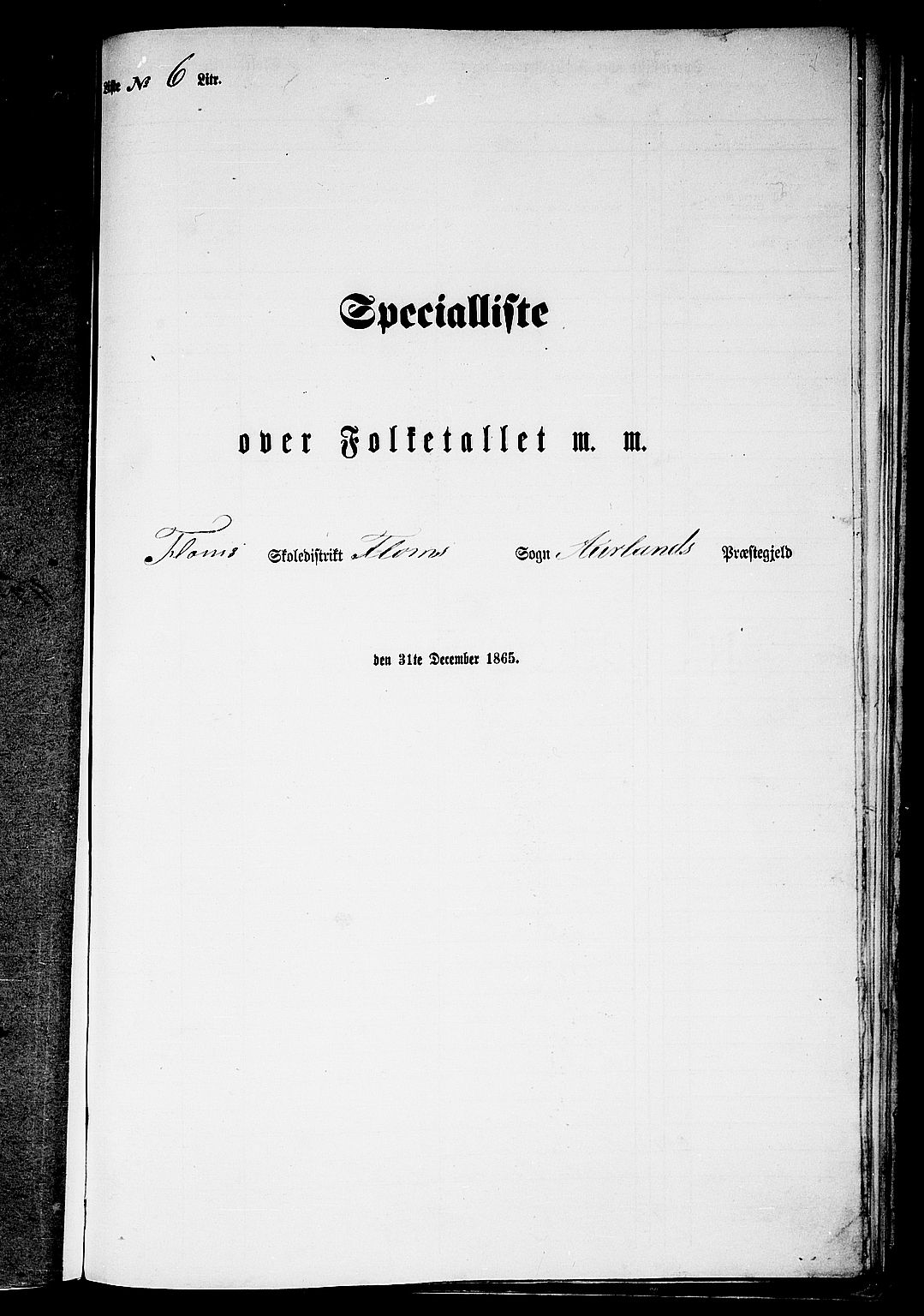 RA, Folketelling 1865 for 1421P Aurland prestegjeld, 1865, s. 70