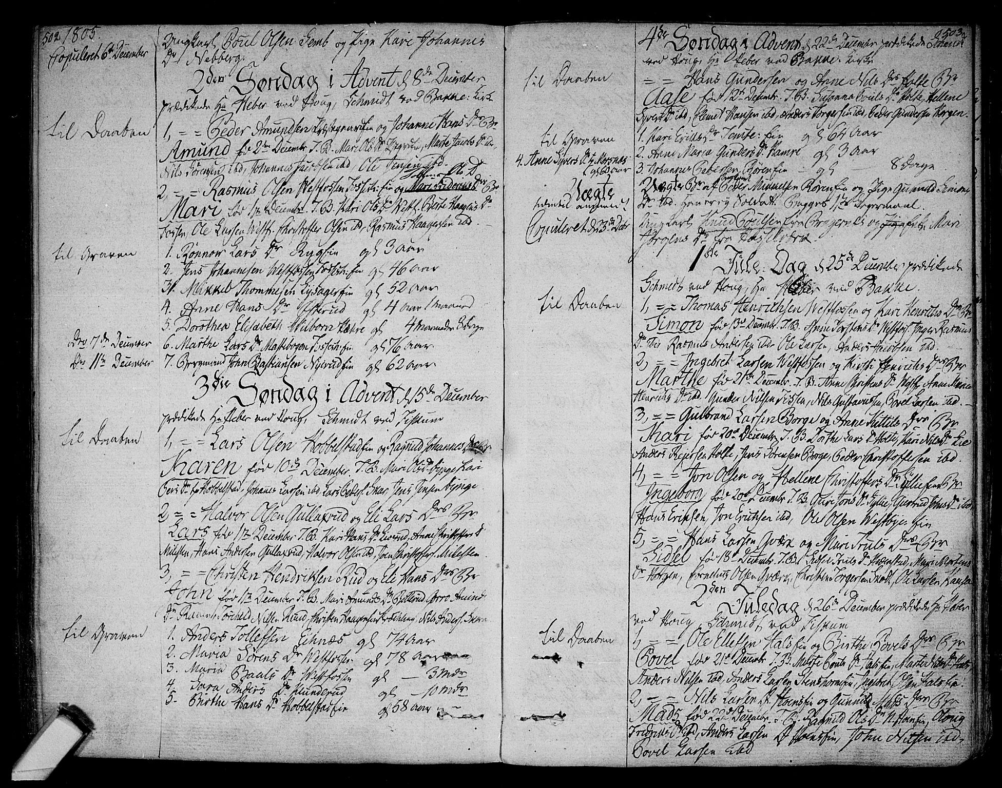 Eiker kirkebøker, AV/SAKO-A-4/F/Fa/L0009: Ministerialbok nr. I 9, 1789-1806, s. 502-503