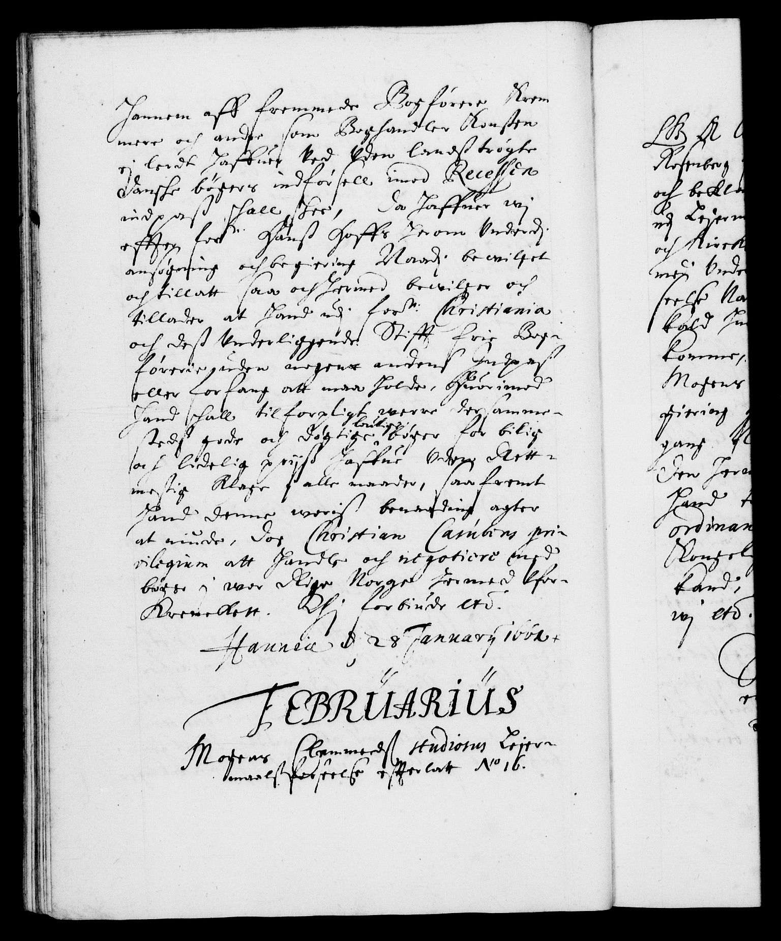 Danske Kanselli 1572-1799, RA/EA-3023/F/Fc/Fca/Fcaa/L0010: Norske registre (mikrofilm), 1660-1670, s. 37b