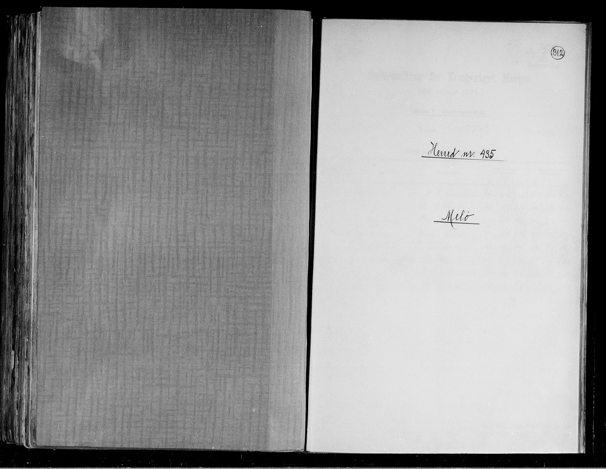 RA, Folketelling 1891 for 1837 Meløy herred, 1891, s. 1