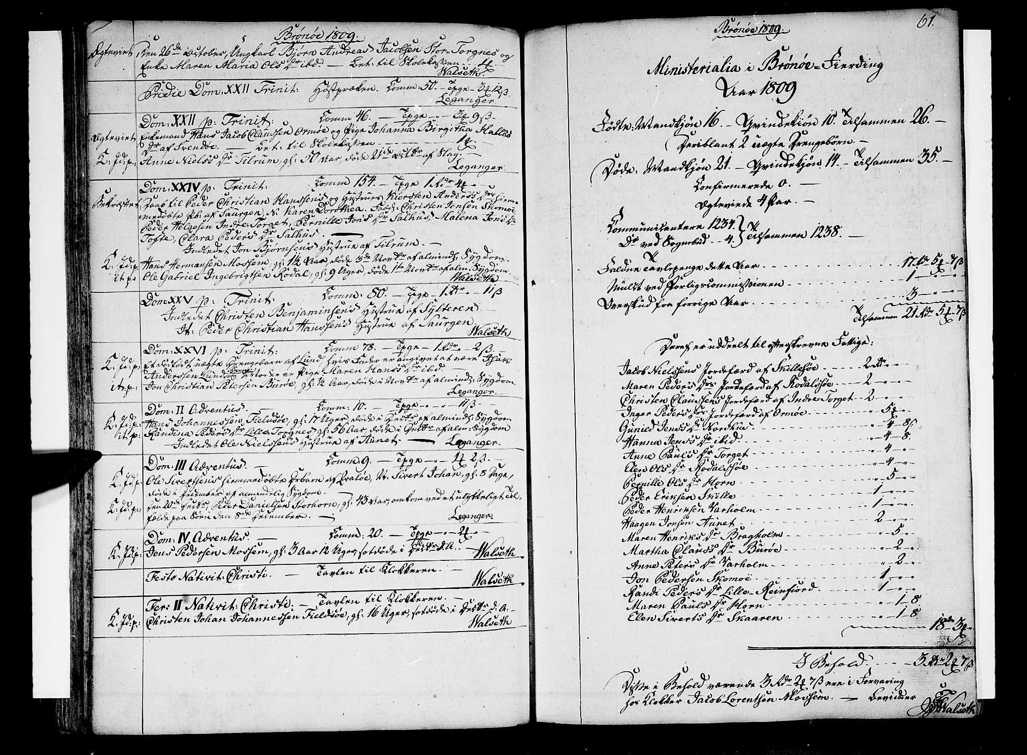 Ministerialprotokoller, klokkerbøker og fødselsregistre - Nordland, AV/SAT-A-1459/813/L0196: Ministerialbok nr. 813A06, 1804-1819, s. 61