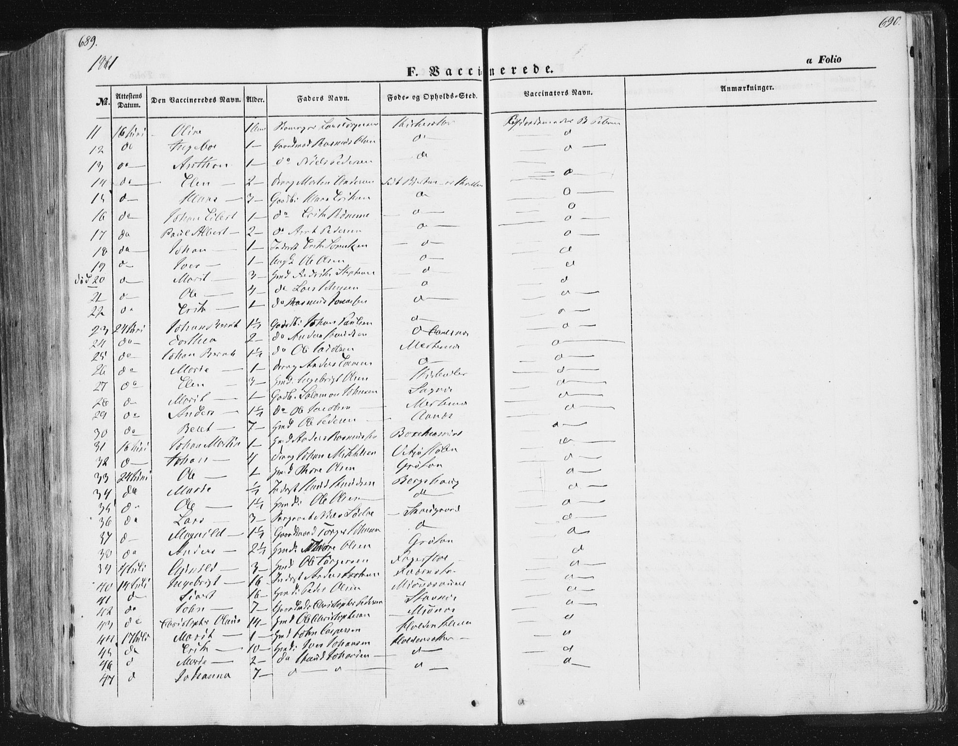 Ministerialprotokoller, klokkerbøker og fødselsregistre - Sør-Trøndelag, AV/SAT-A-1456/630/L0494: Ministerialbok nr. 630A07, 1852-1868, s. 689-690