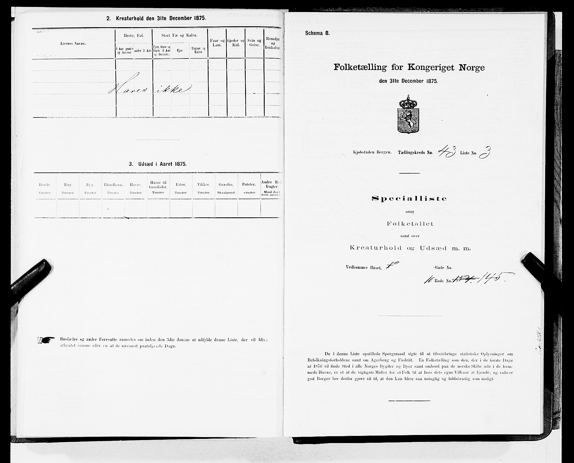 SAB, Folketelling 1875 for 1301 Bergen kjøpstad, 1875, s. 2230